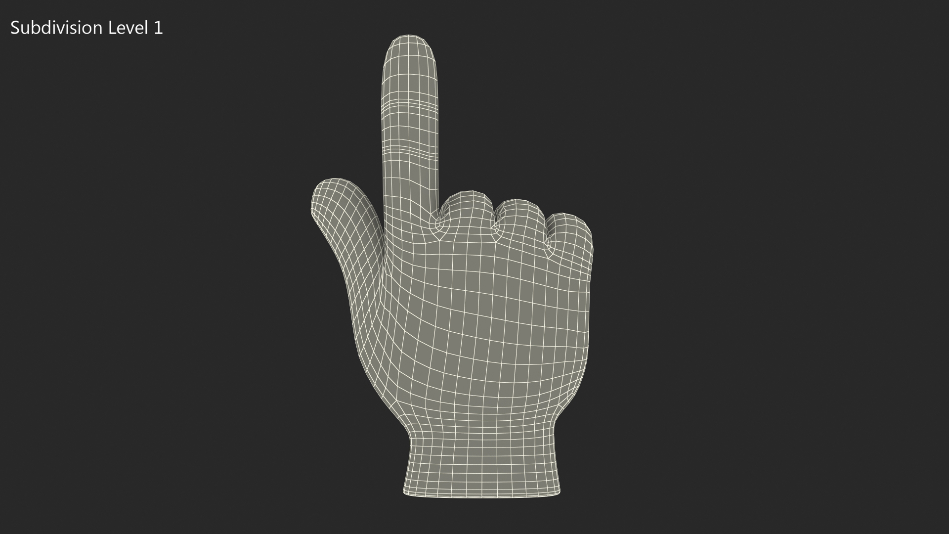 Backhand Index Pointing Up Emoji 3D