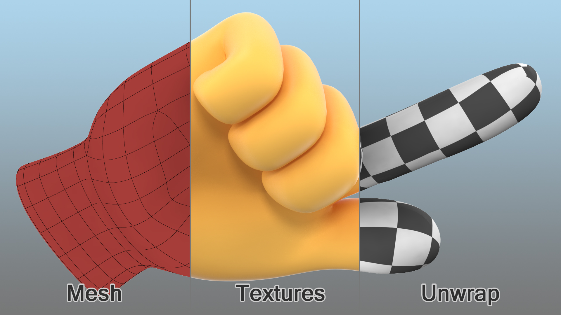 Backhand Index Pointing Up Emoji 3D