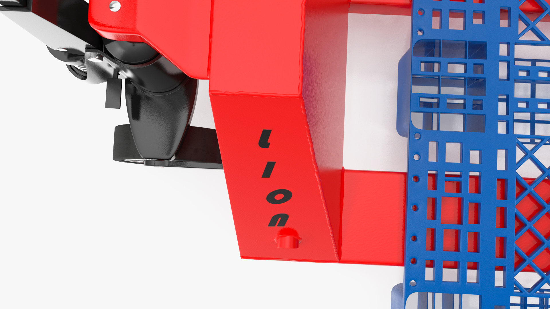 Hydraulic Trolley with Plastic Pallet 3D