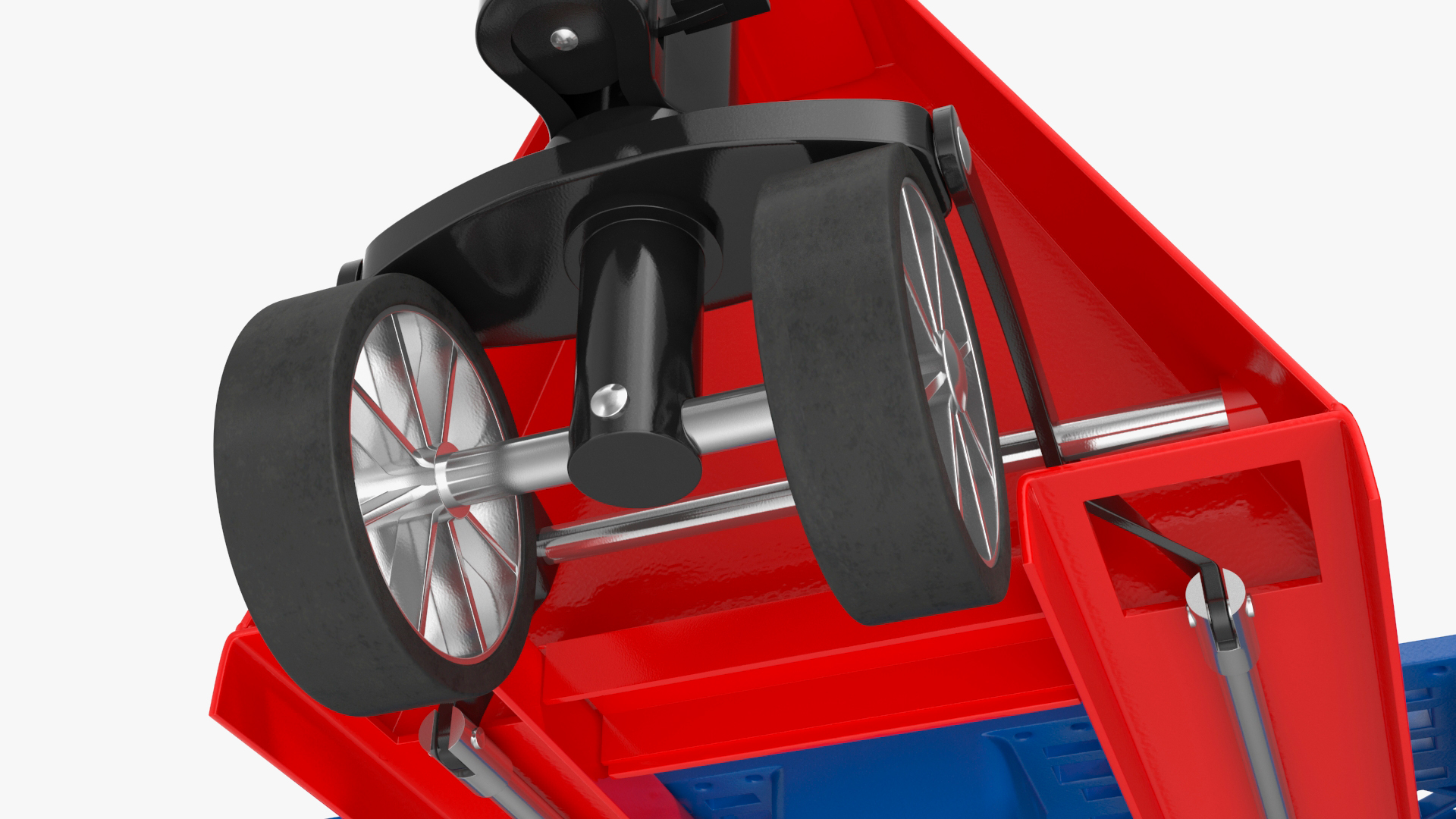 Hydraulic Trolley with Plastic Pallet 3D