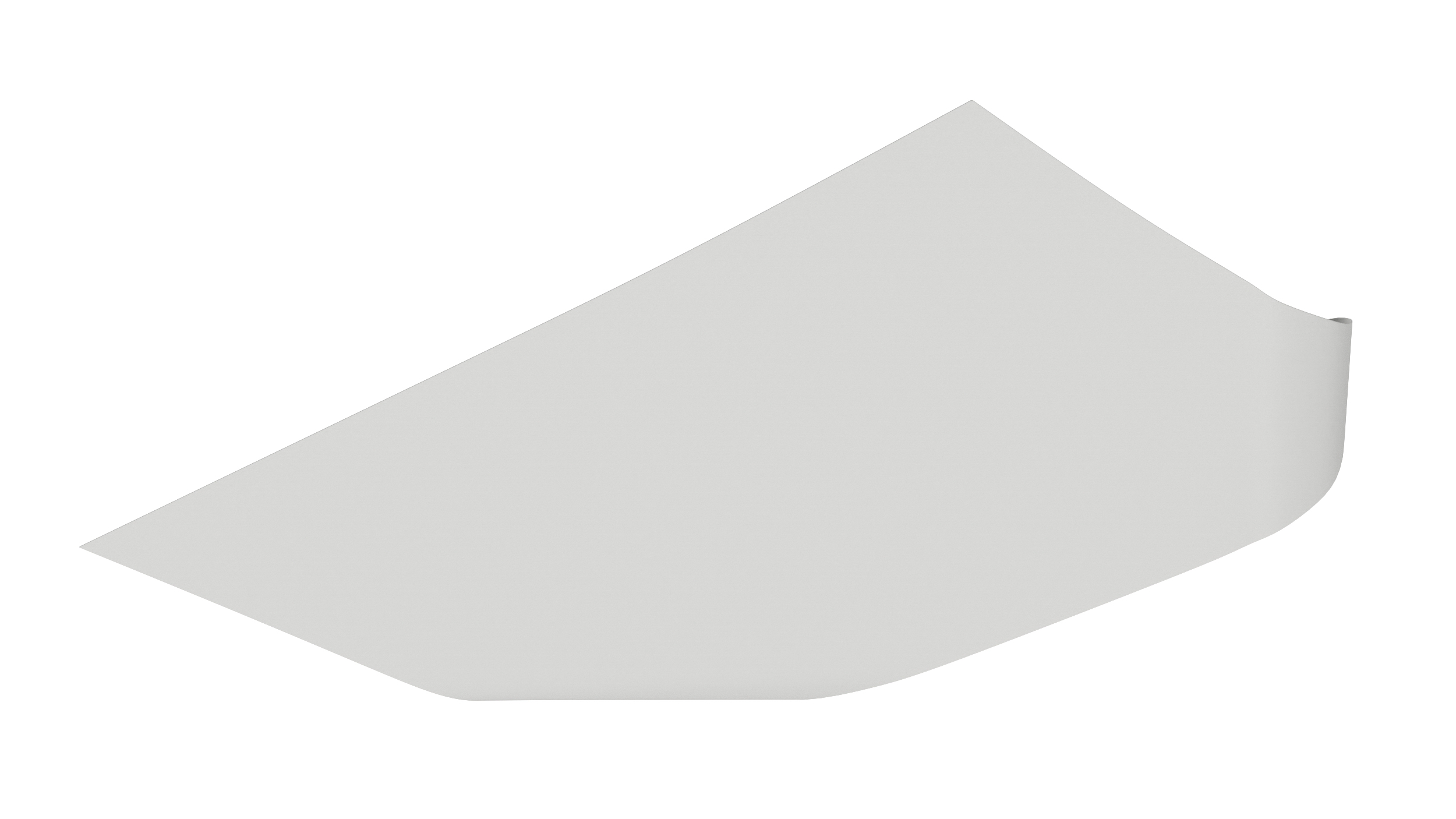 3D model Paper Sheet With Two Curled Corners