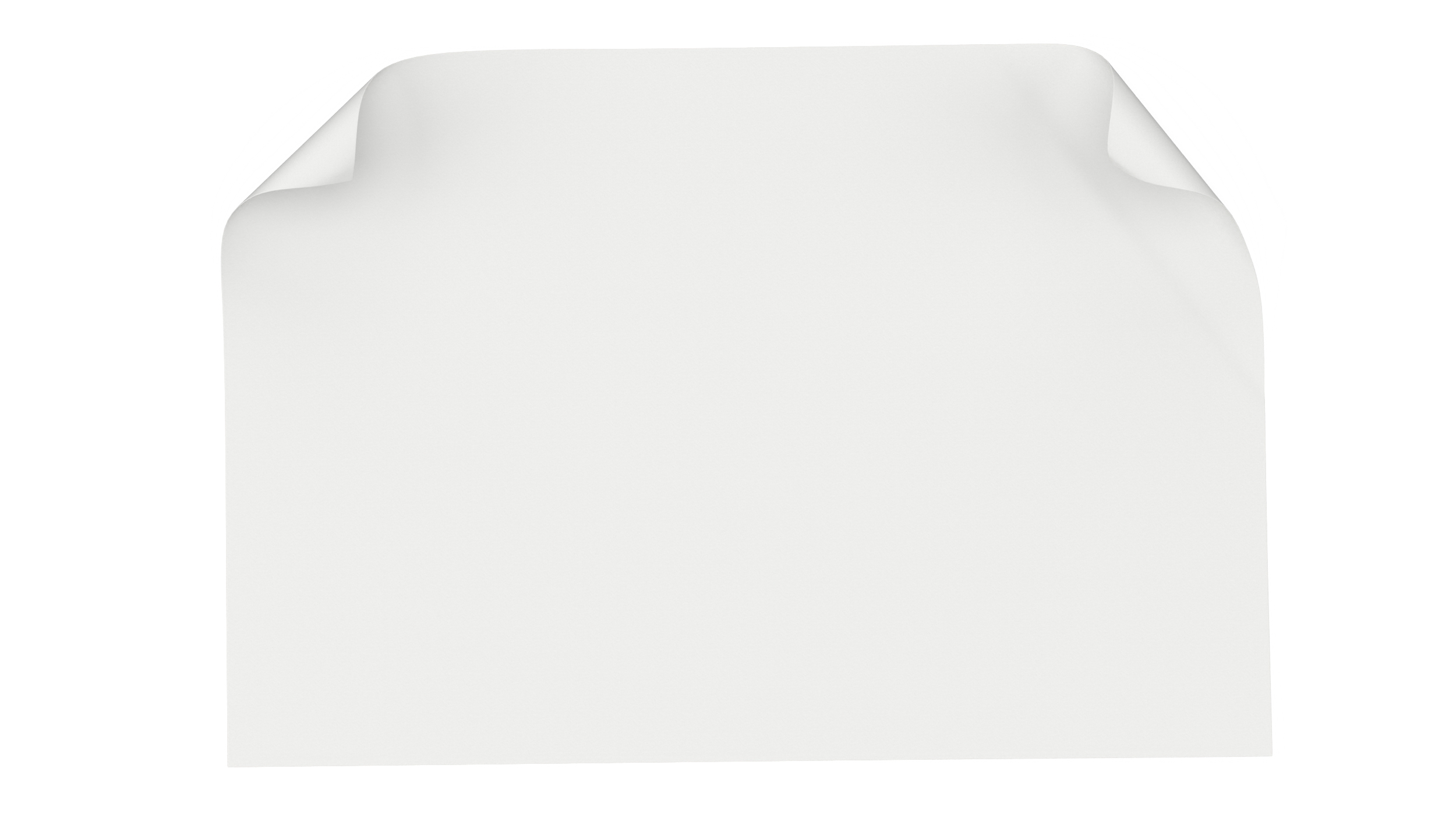3D model Paper Sheet With Two Curled Corners