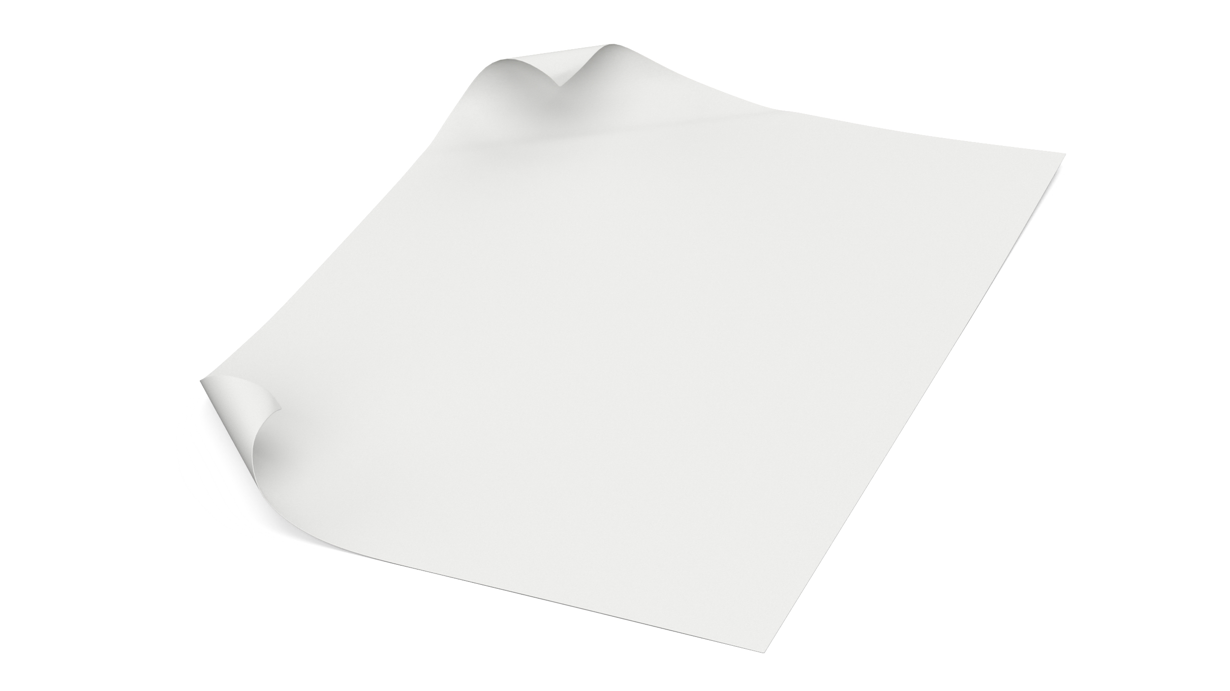 3D model Paper Sheet With Two Curled Corners