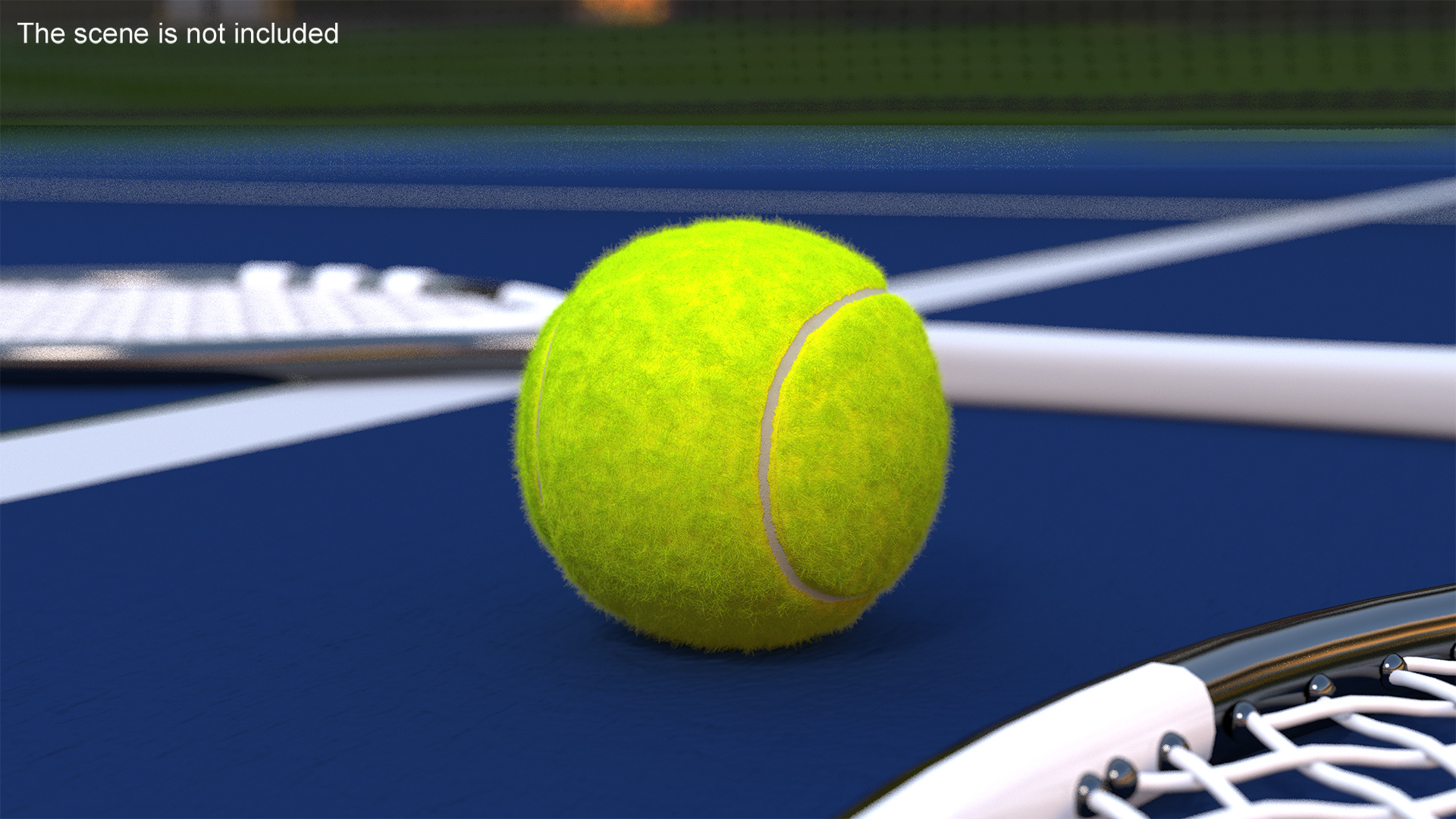 3D model Tennis Ball with Fur