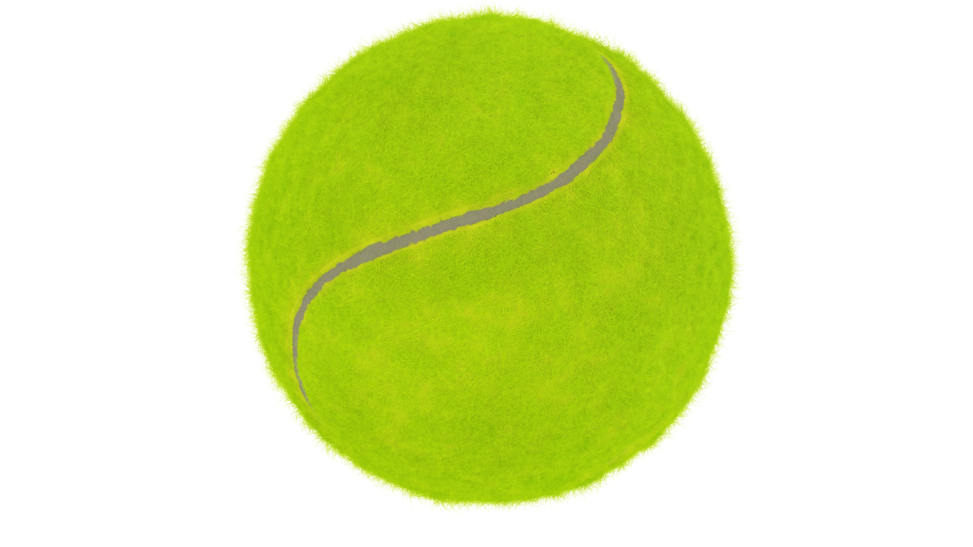 3D model Tennis Ball with Fur