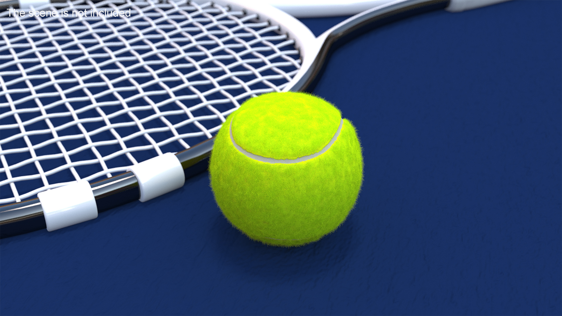 3D model Tennis Ball with Fur
