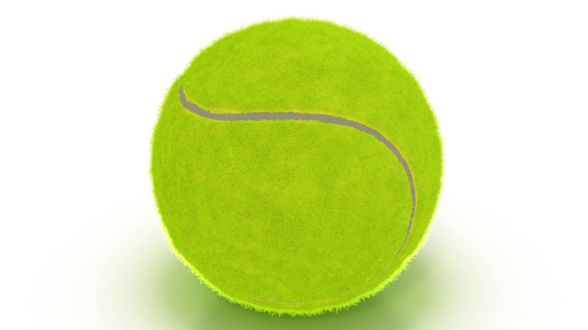 3D model Tennis Ball with Fur
