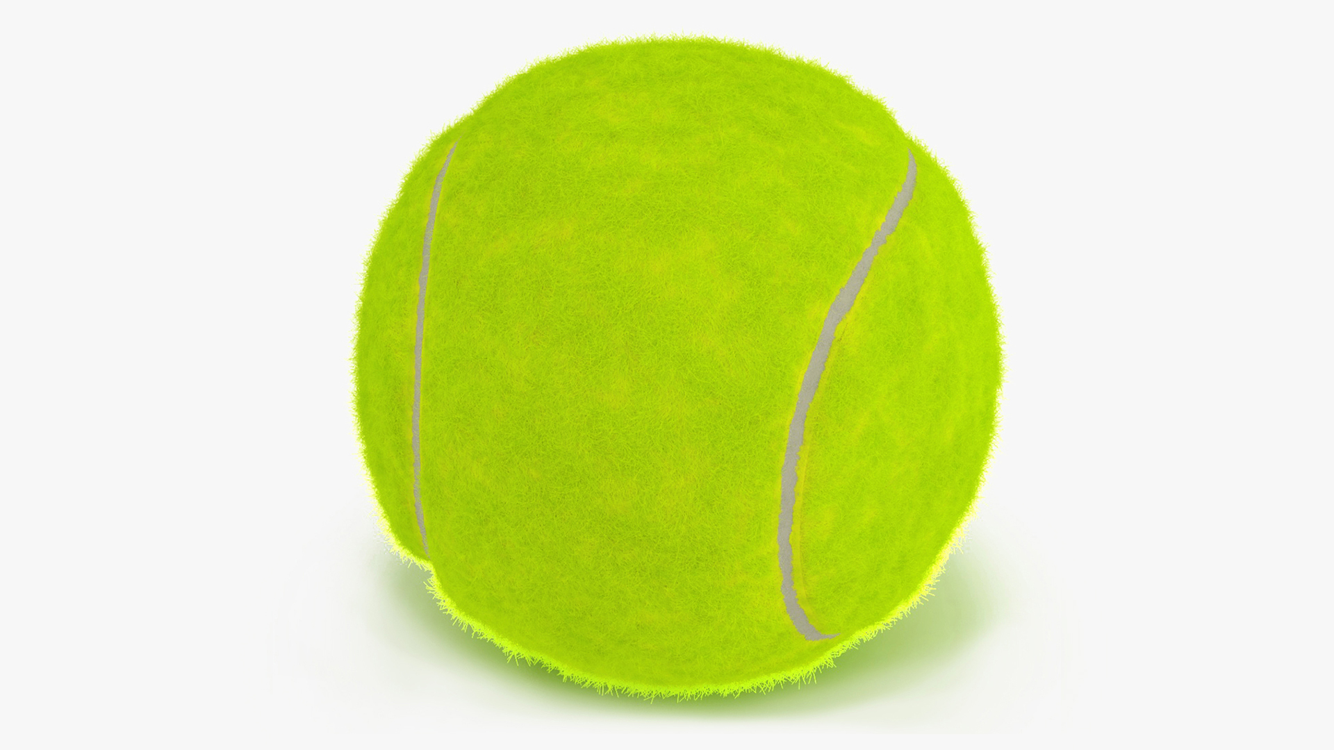 3D model Tennis Ball with Fur