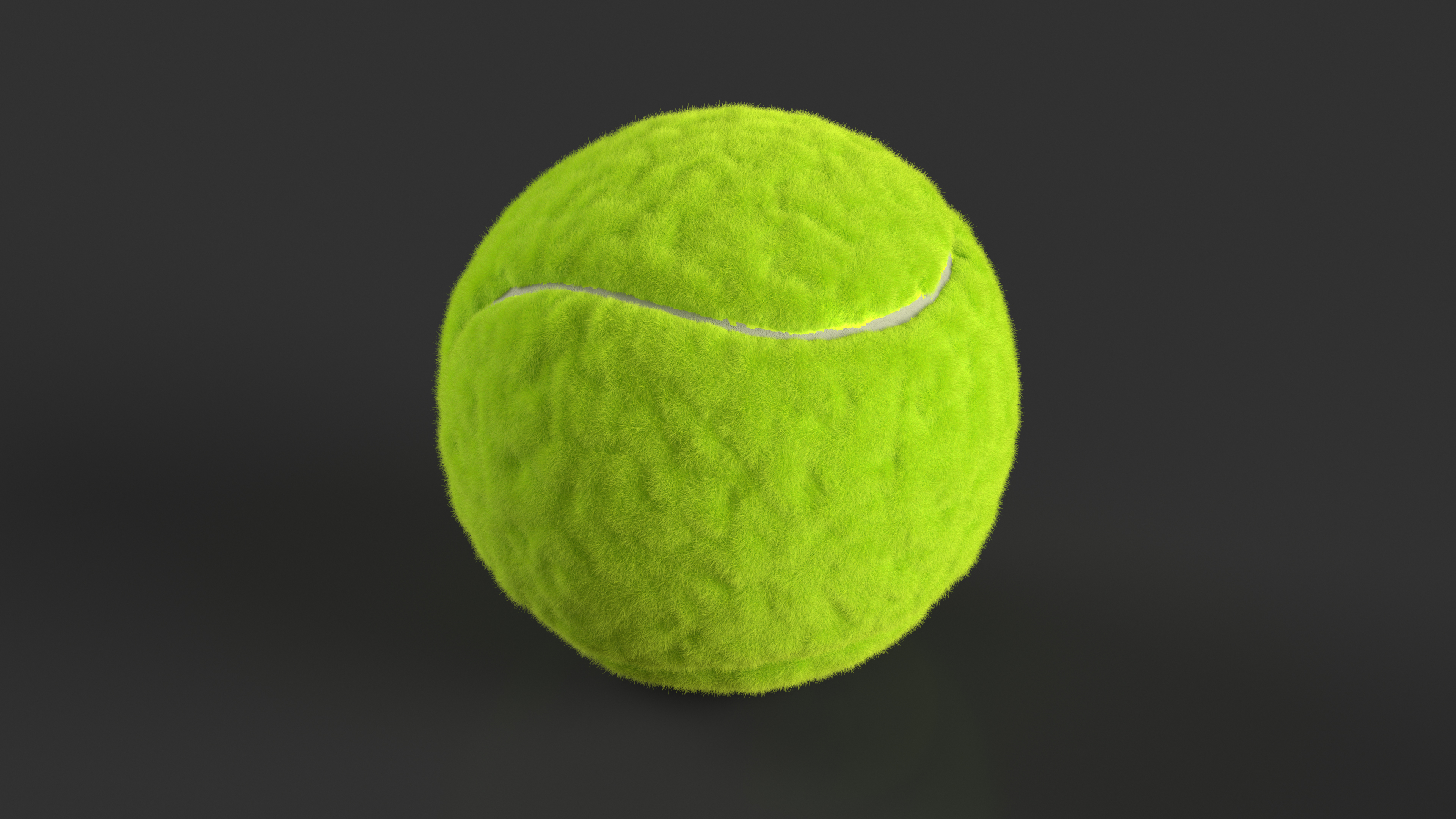 3D model Tennis Ball with Fur
