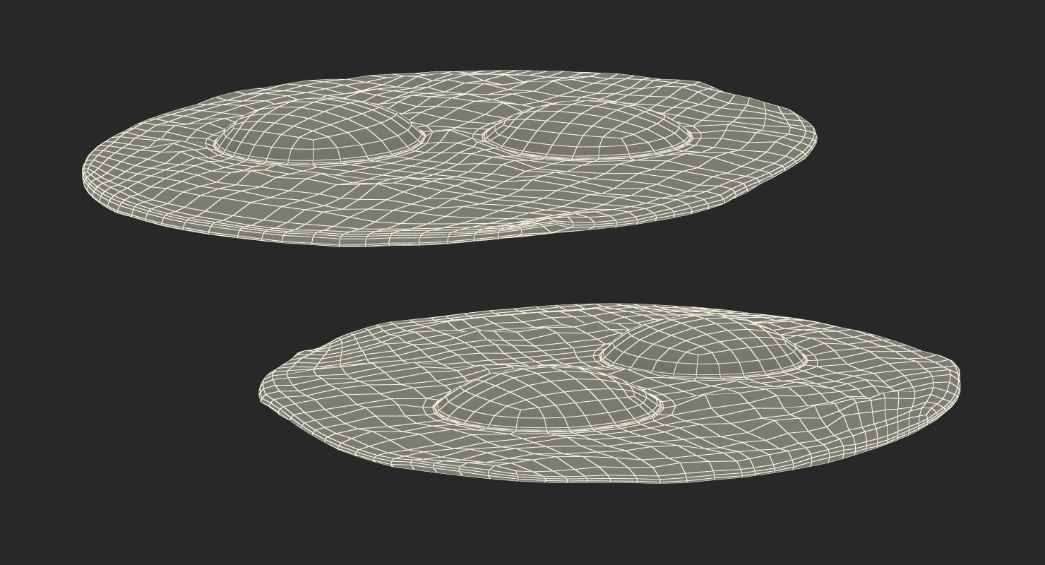 Two Fried Eggs 3D model