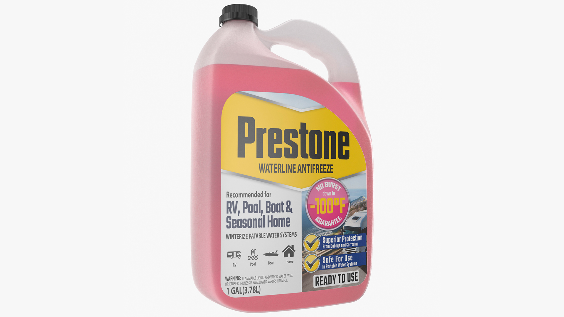 Waterline Antifreeze Prestone in Plastic Canister 3D model