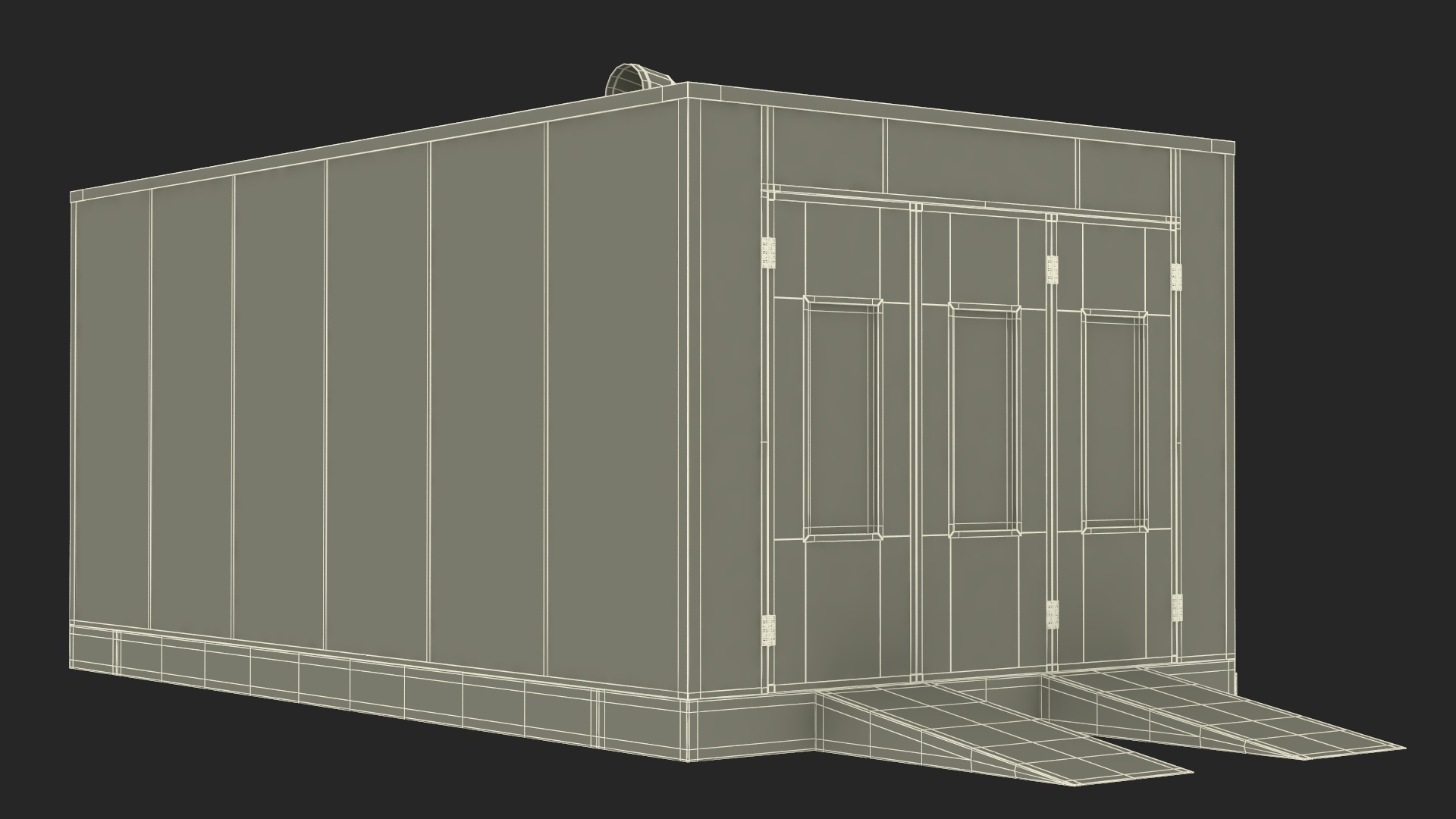Car Painting Room White Color 3D model