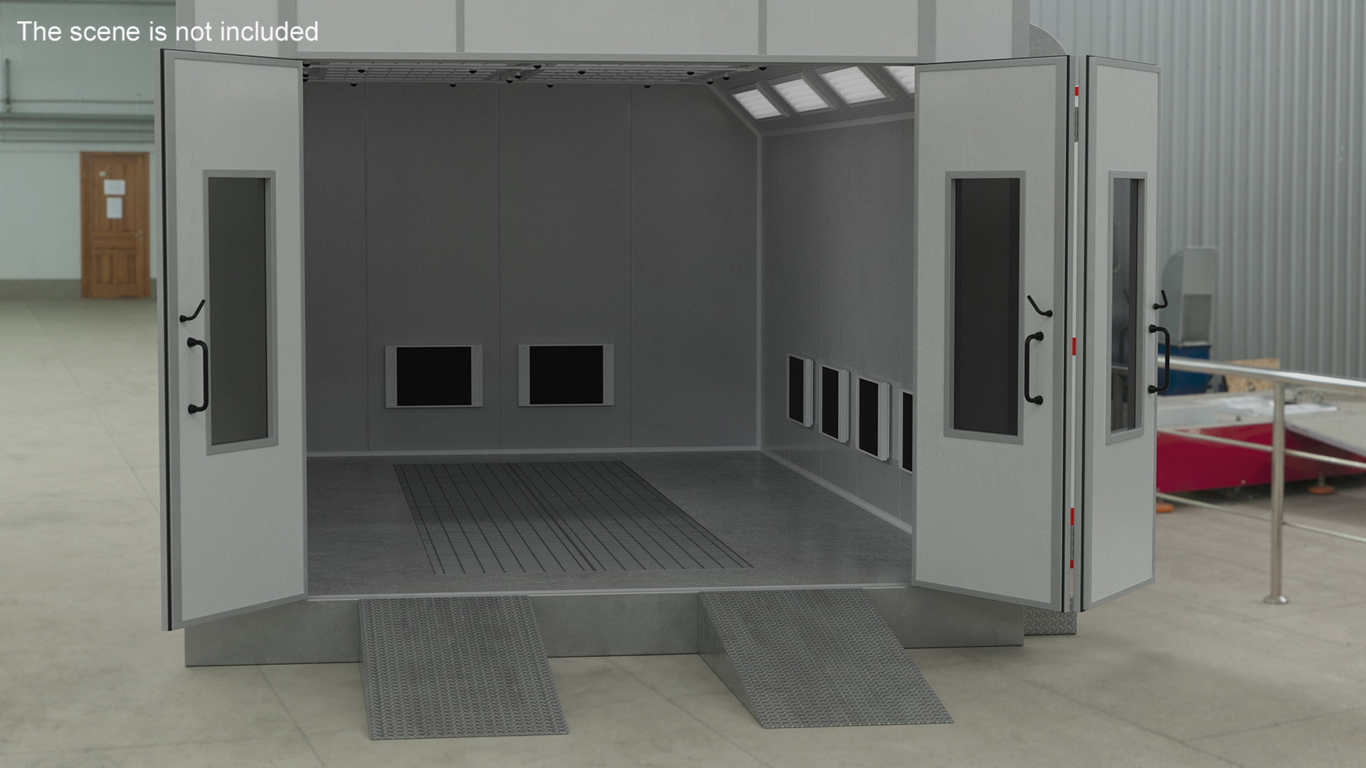 Car Painting Room White Color 3D model