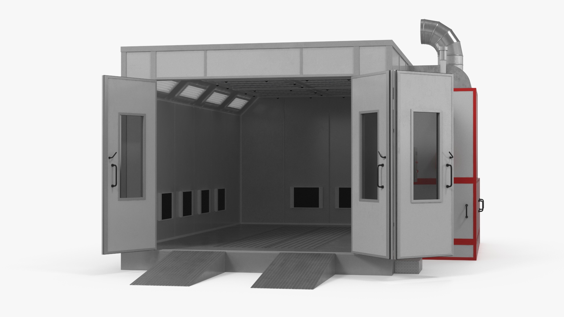 Car Painting Room White Color 3D model