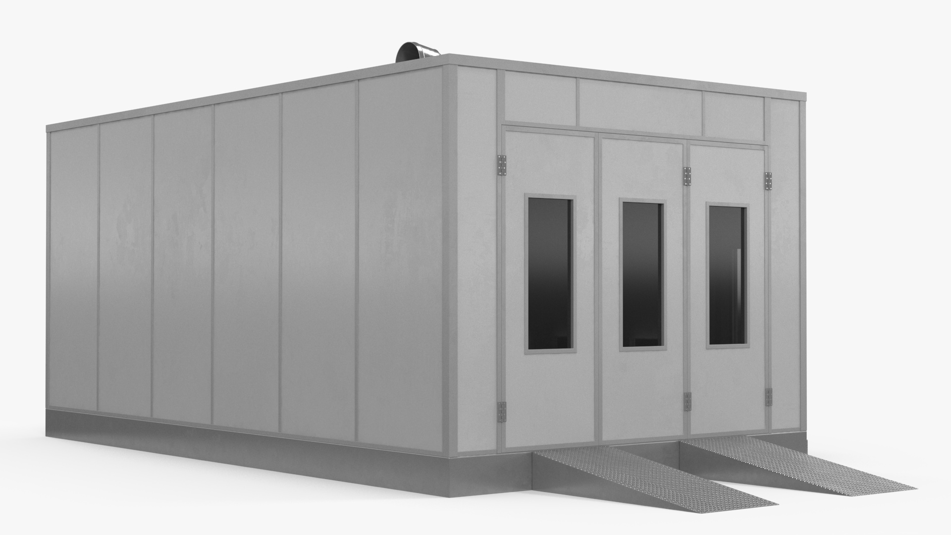 Car Painting Room White Color 3D model