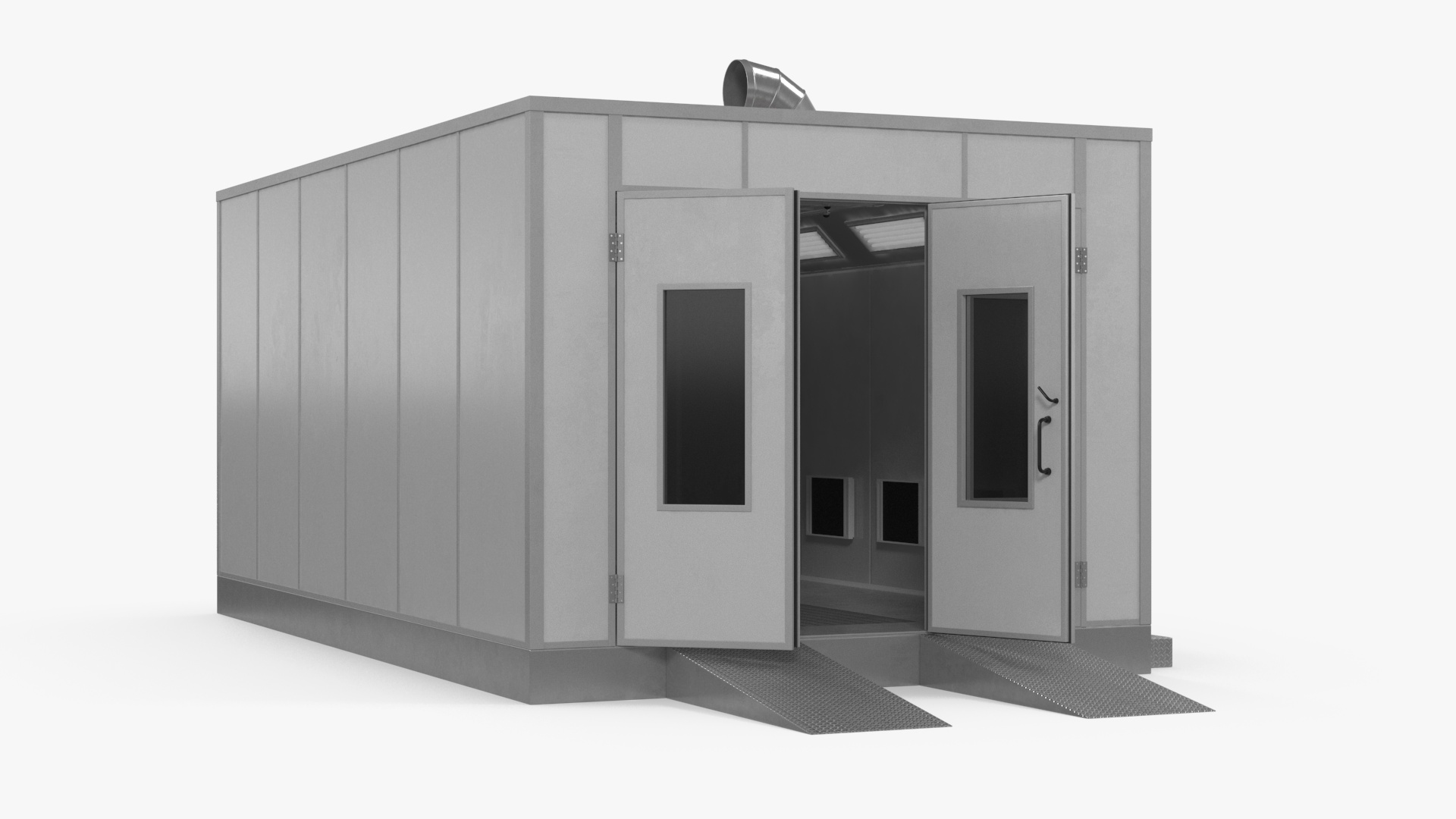 Car Painting Room White Color 3D model