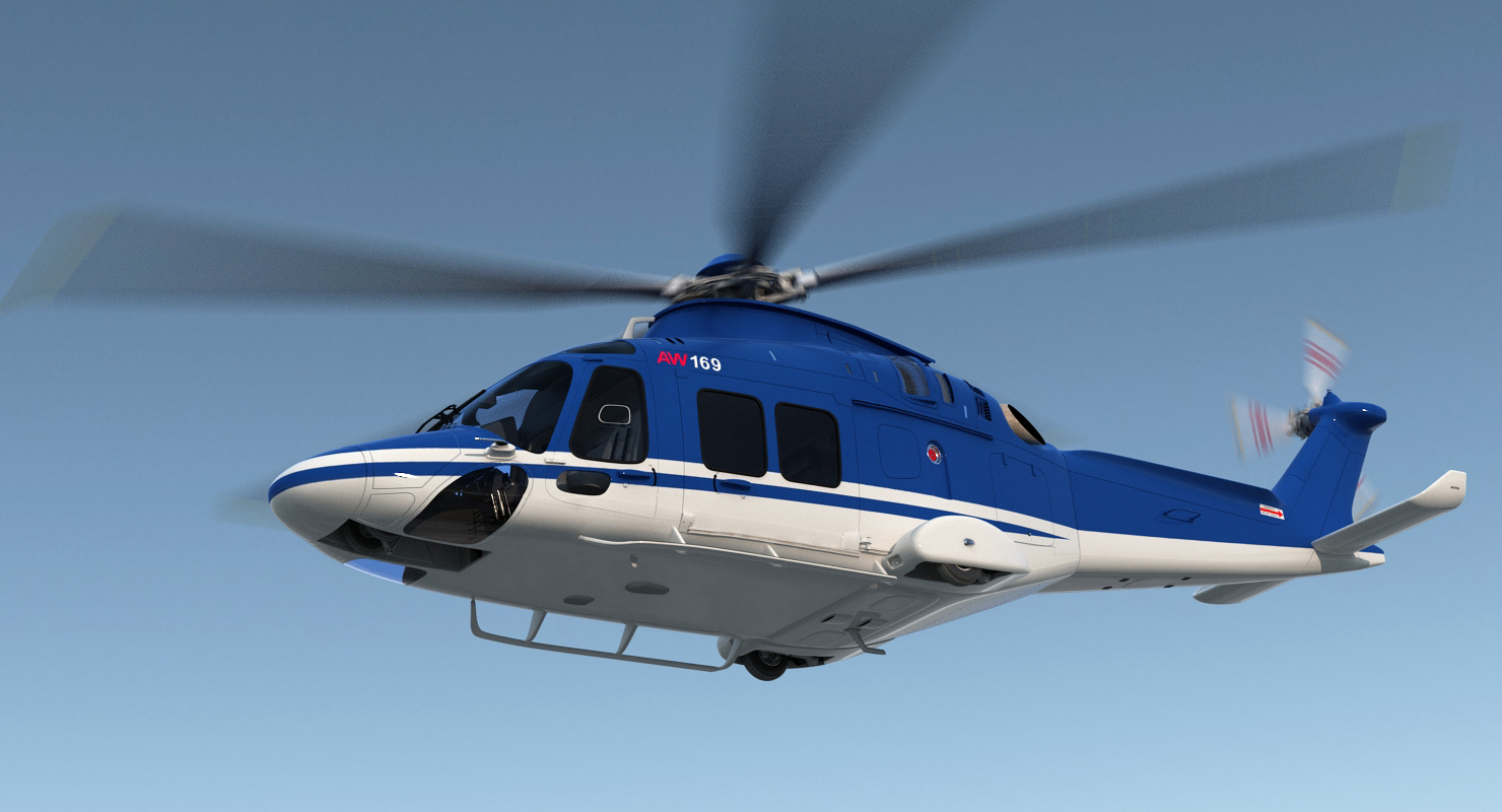 3D Multirole Helicopter AgustaWestland AW169