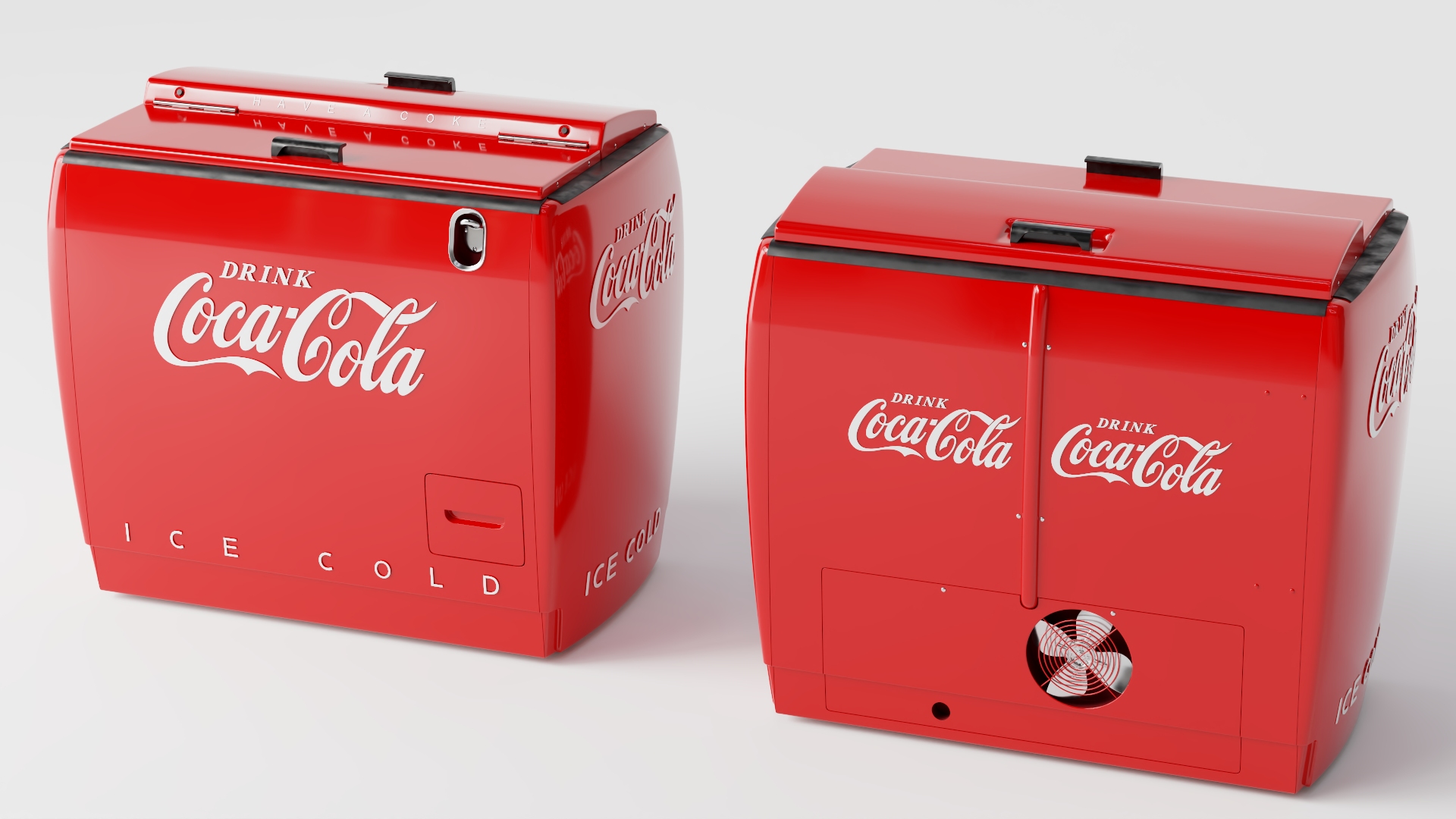Vintage Cooler Coca Cola 3D model