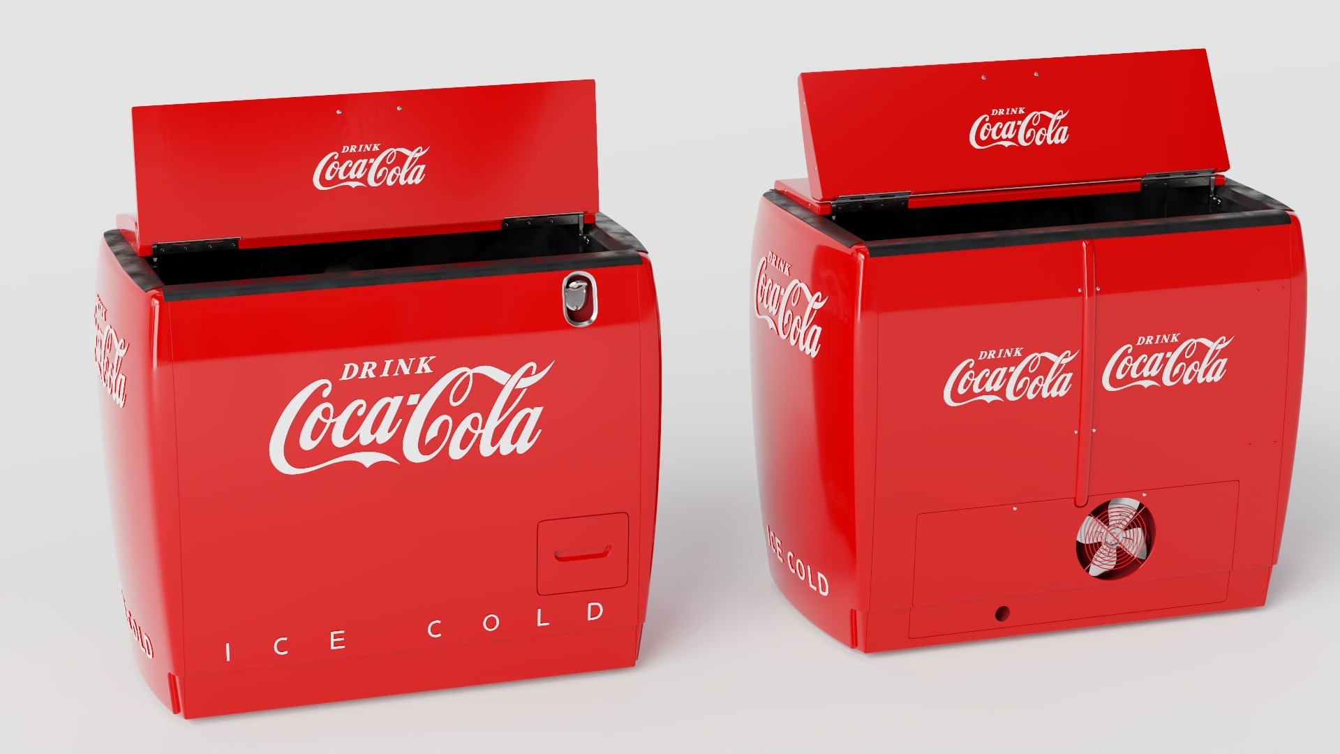 Vintage Cooler Coca Cola 3D model