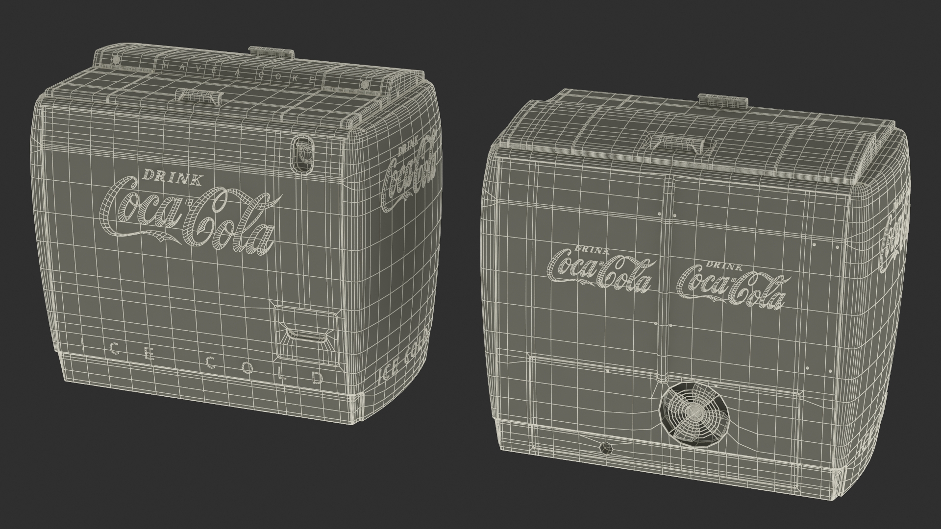 Vintage Cooler Coca Cola 3D model