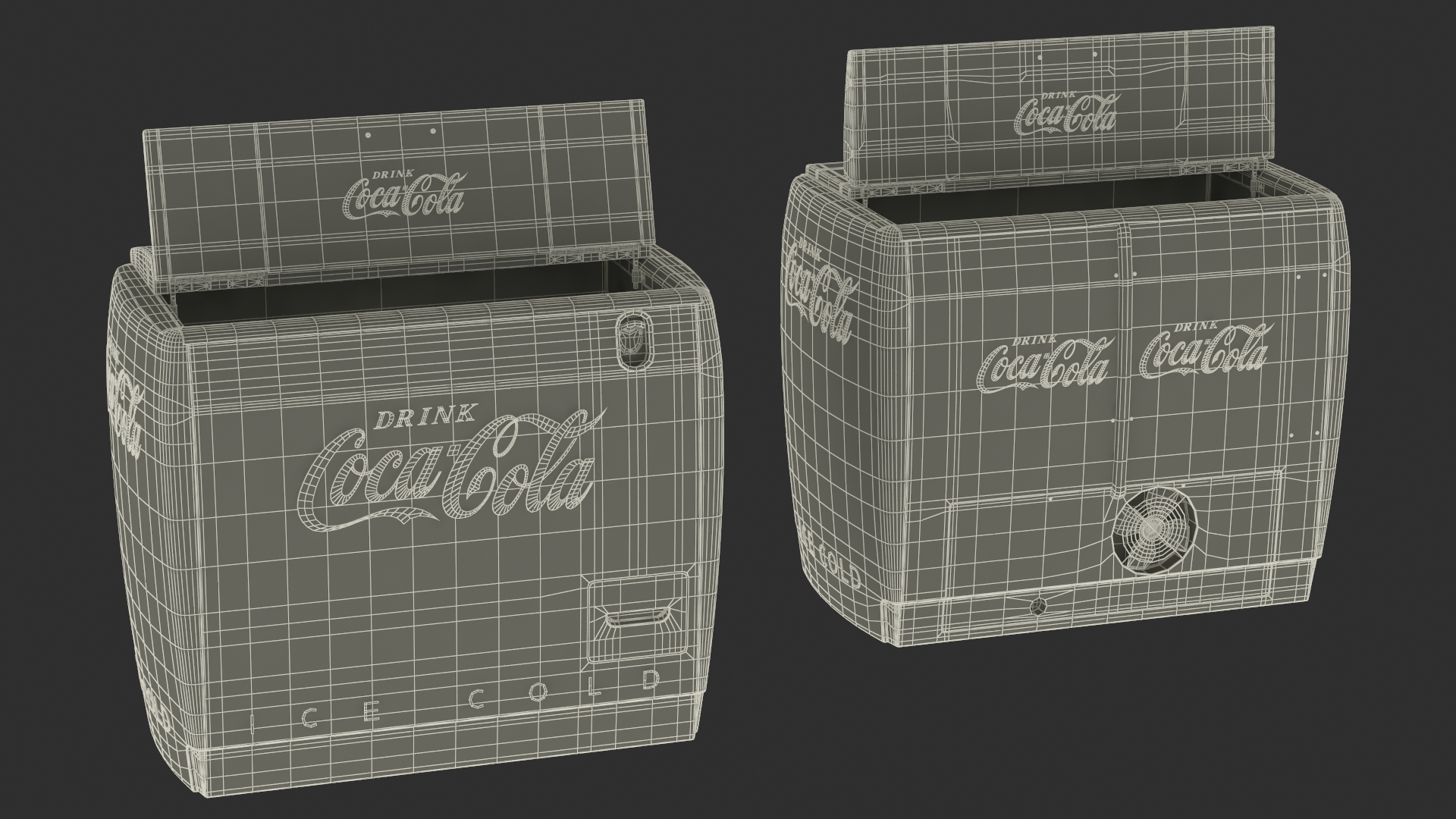 Vintage Cooler Coca Cola 3D model