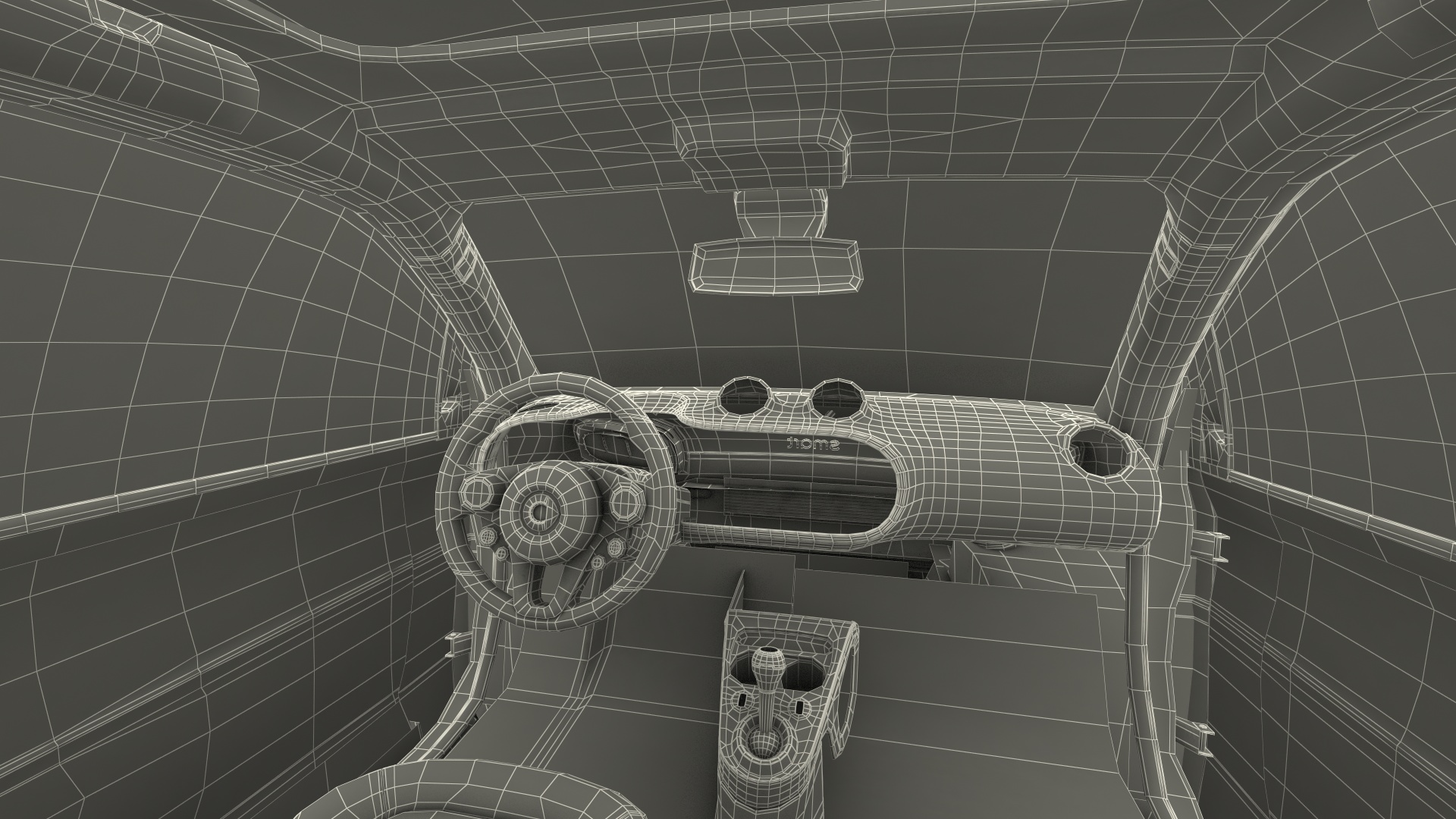 3D Smart EQ Fortwo Coupe Electric Simple Interior