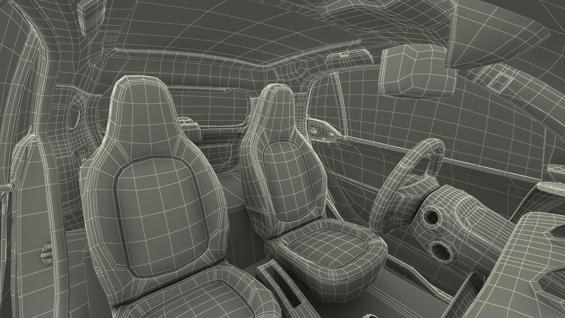 3D Smart EQ Fortwo Coupe Electric Simple Interior