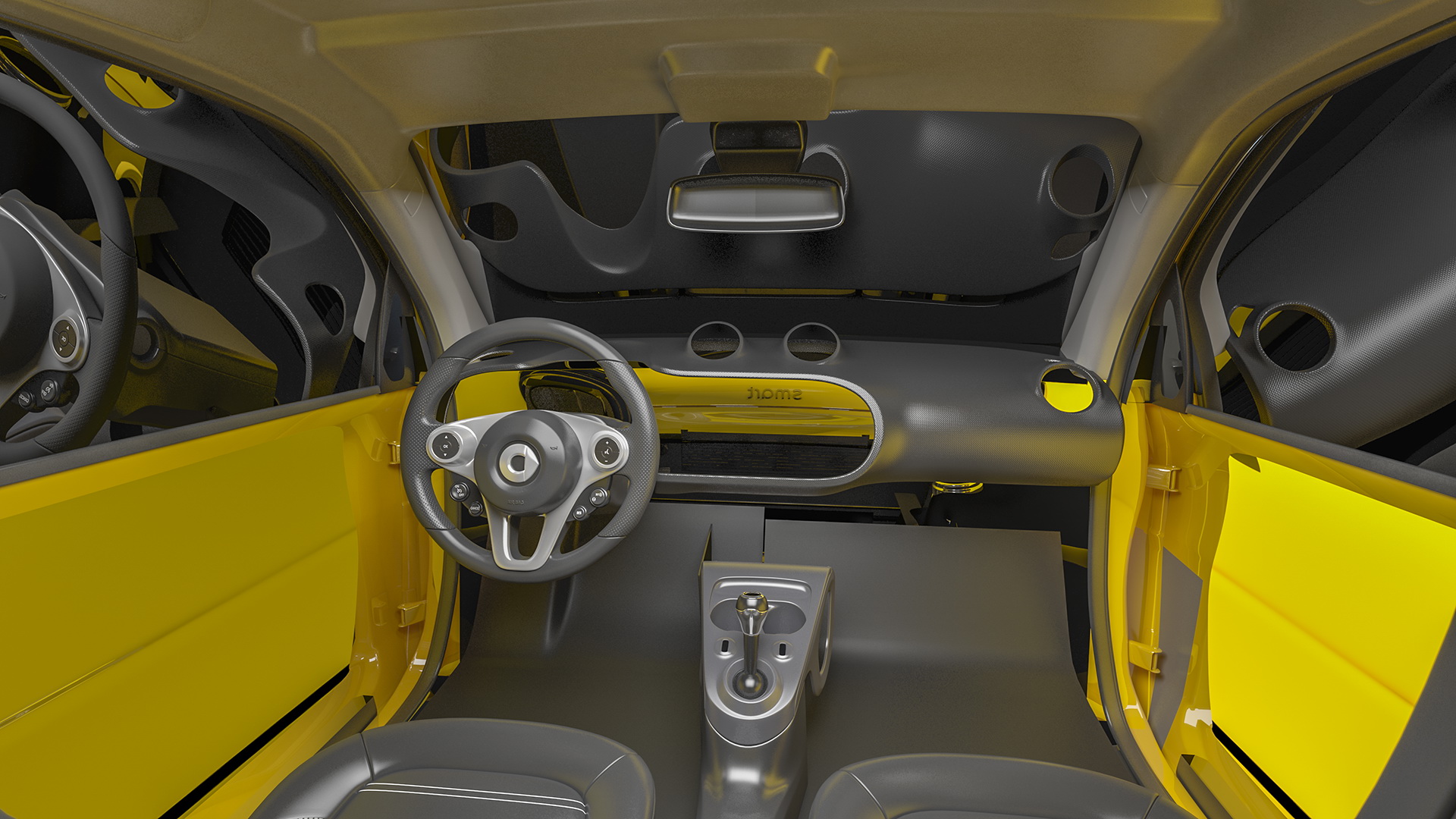 3D Smart EQ Fortwo Coupe Electric Simple Interior
