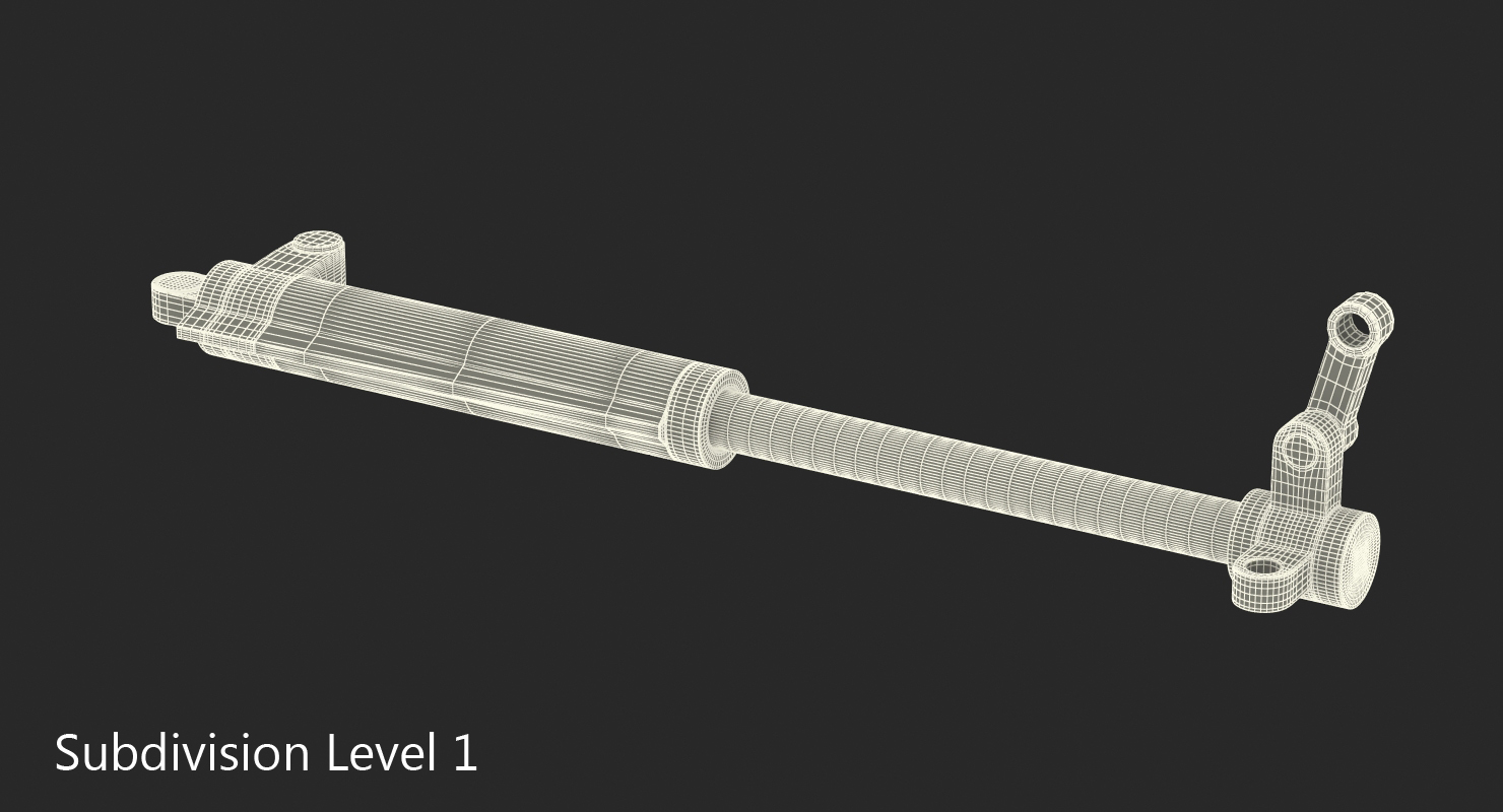 3D Sci Fi Painted Hydraulic Cylinder model