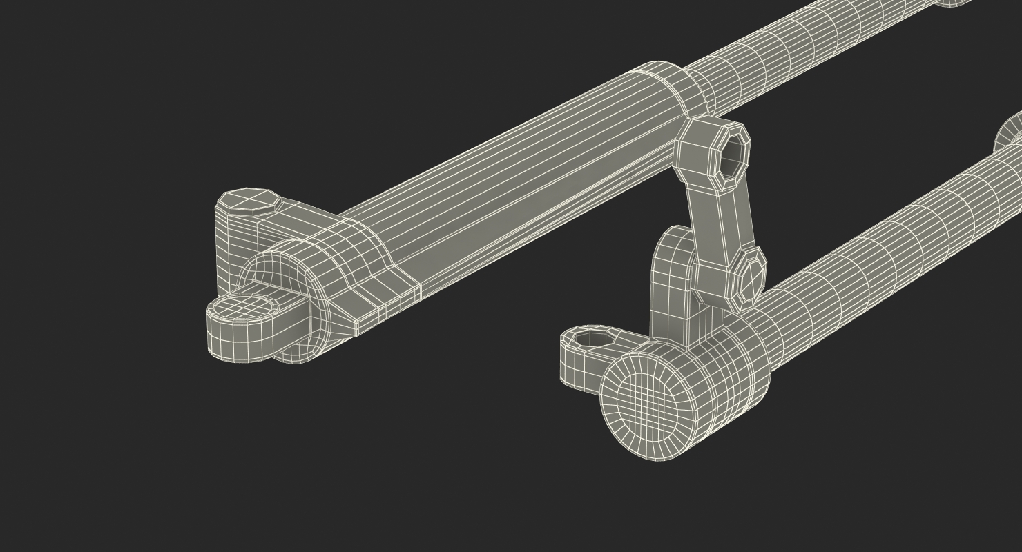 3D Sci Fi Painted Hydraulic Cylinder model