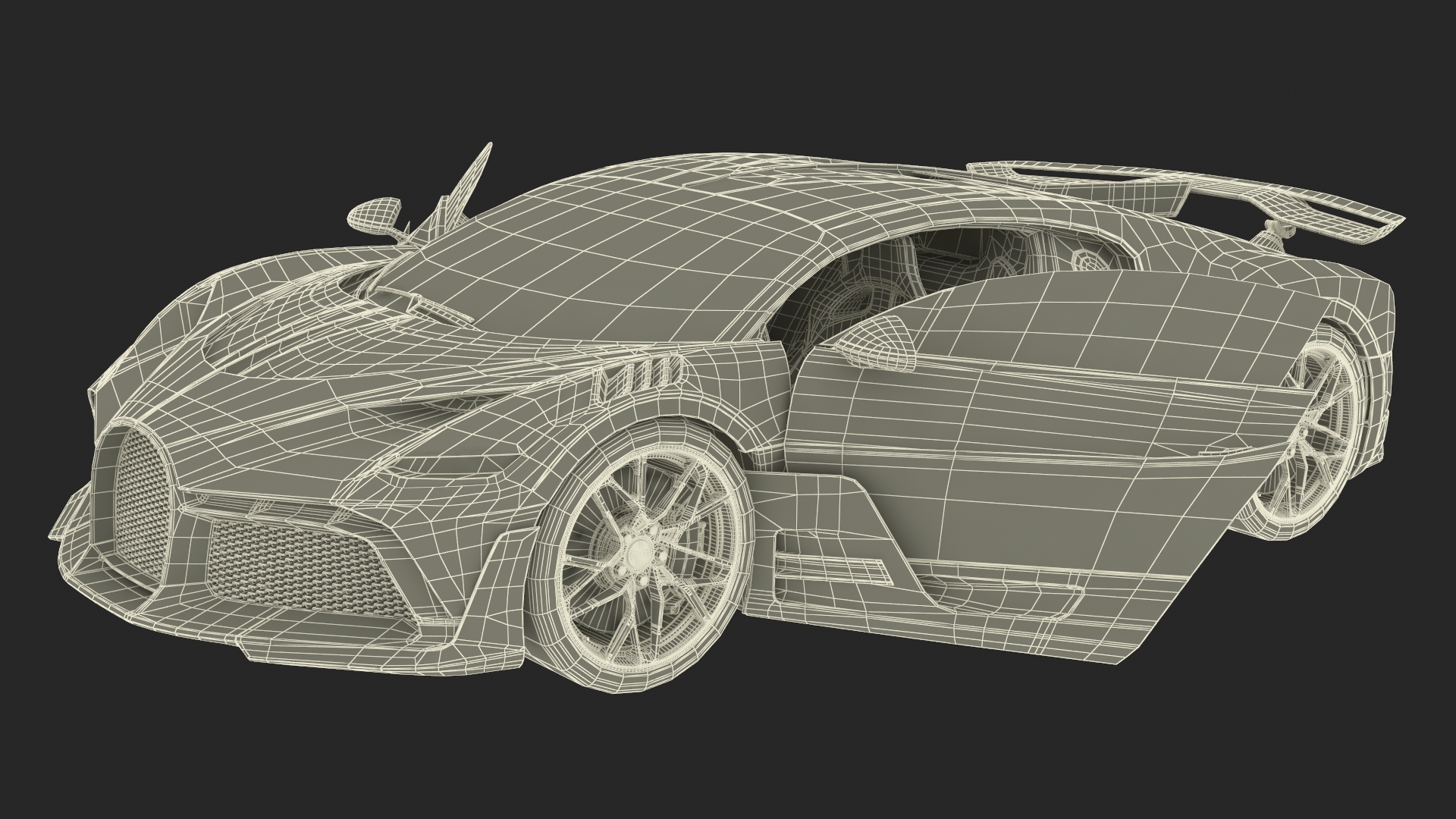 Exotic Performance Coupe Grey 3D model