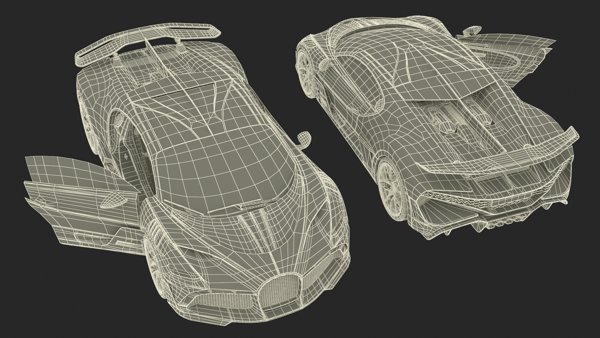 Exotic Performance Coupe Grey 3D model