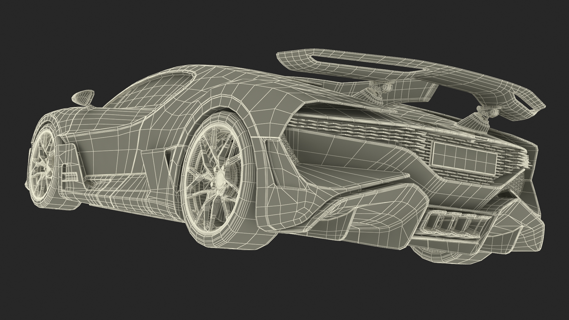Exotic Performance Coupe Grey 3D model