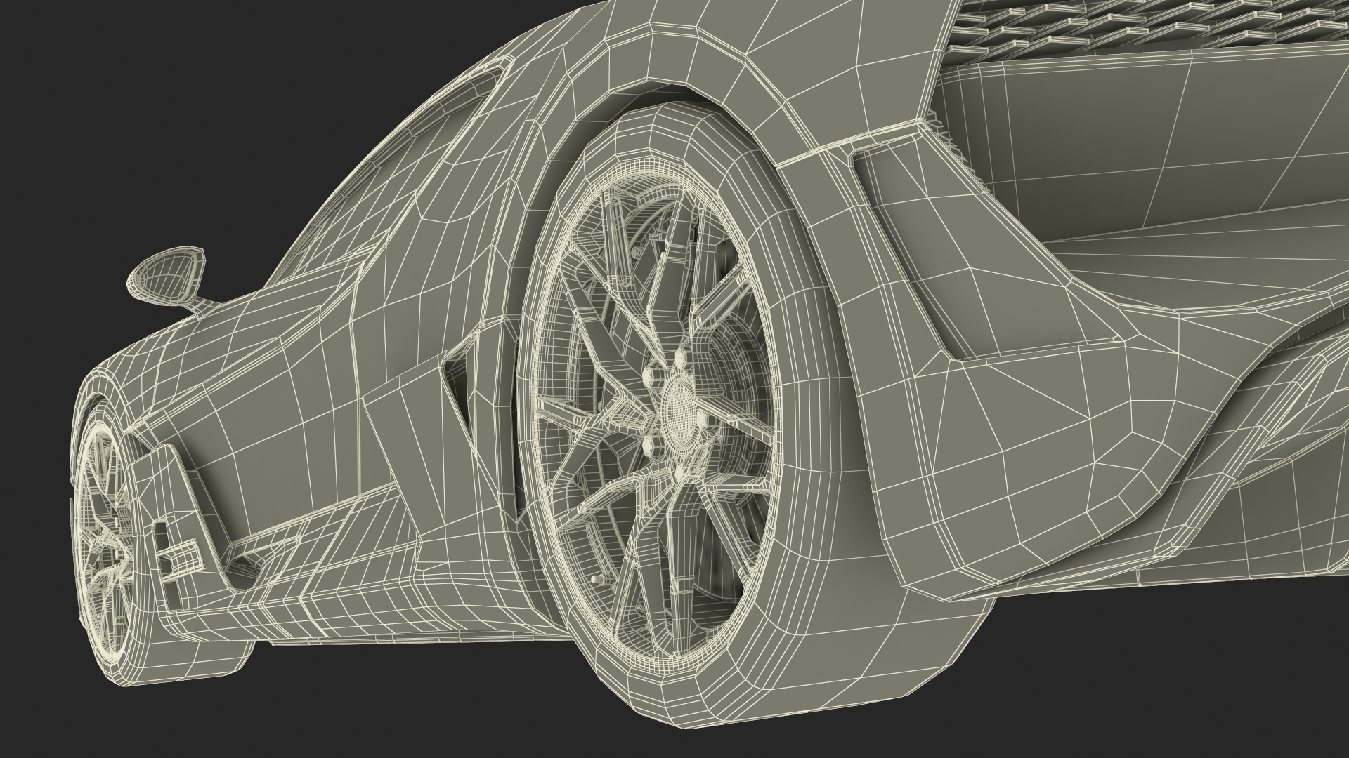 Exotic Performance Coupe Grey 3D model