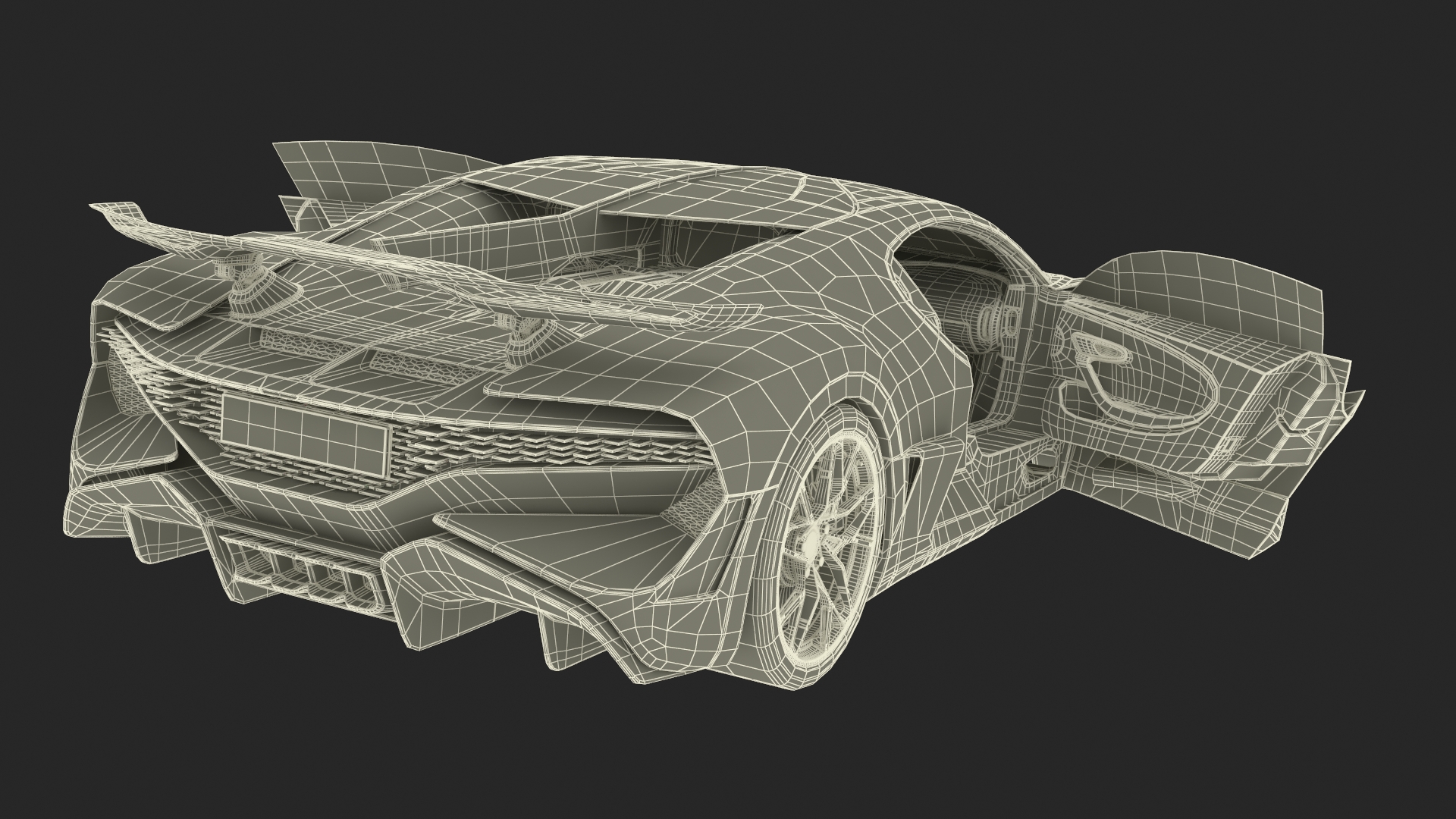 Exotic Performance Coupe Grey 3D model