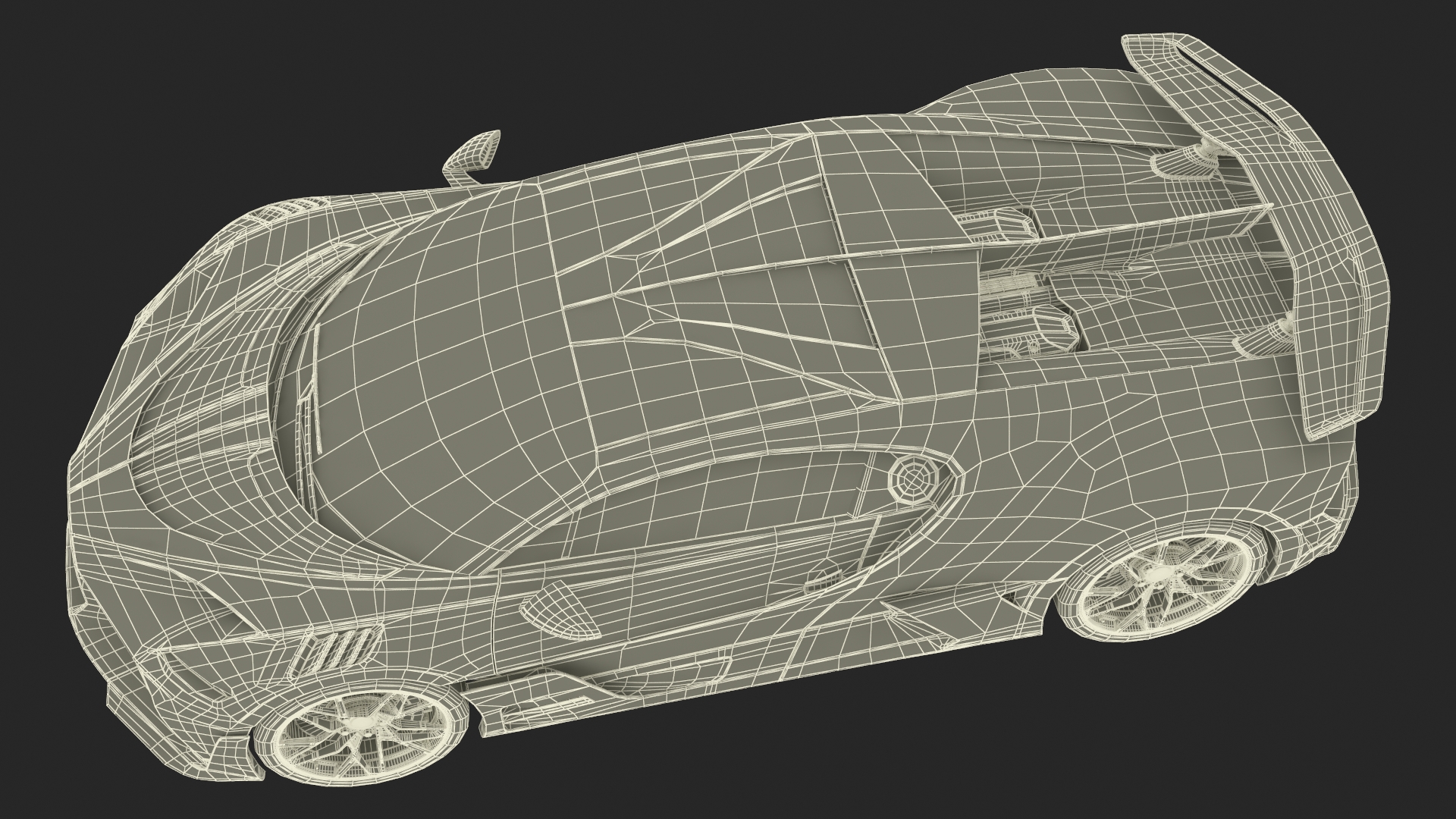 Exotic Performance Coupe Grey 3D model