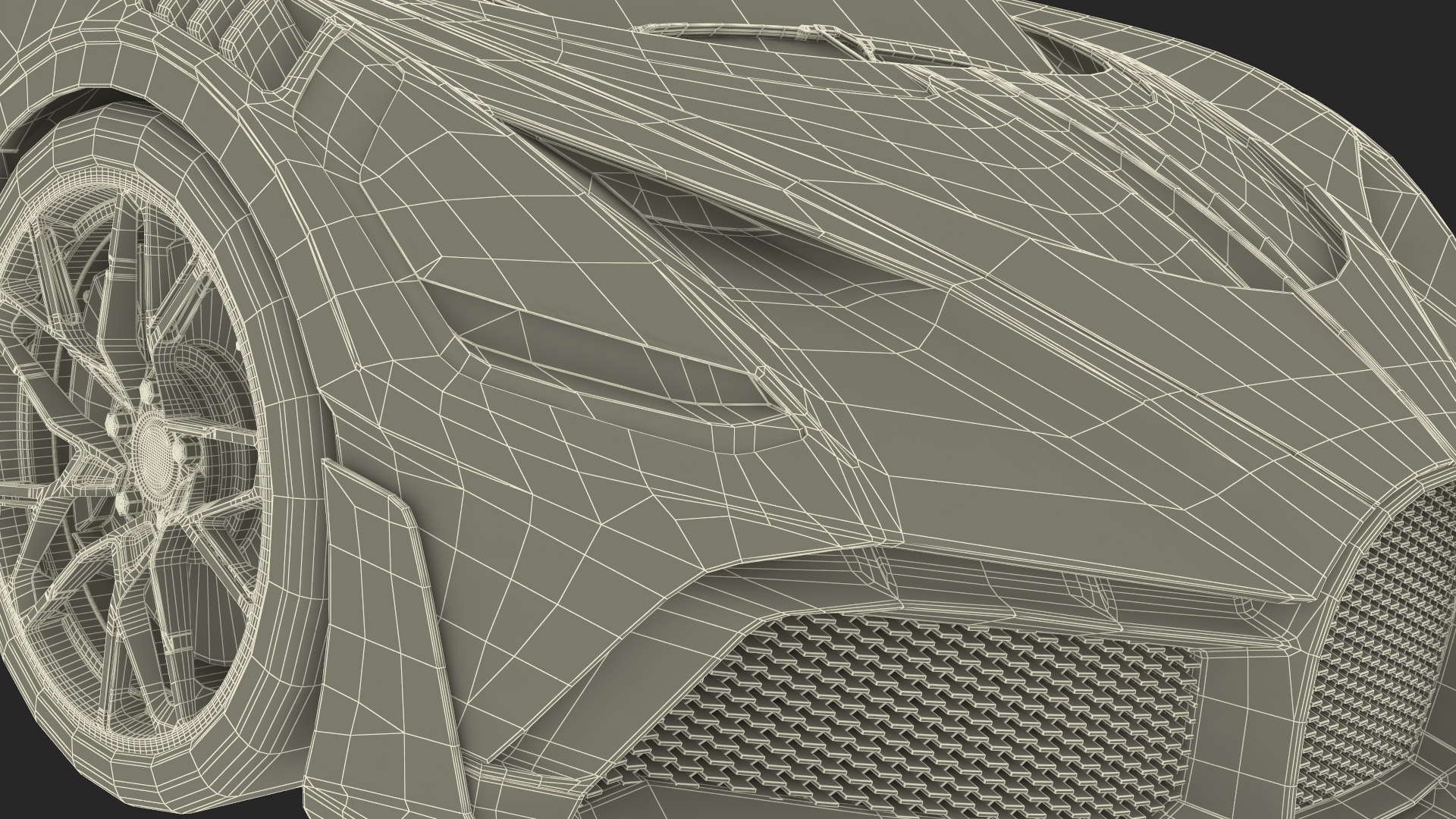 Exotic Performance Coupe Grey 3D model