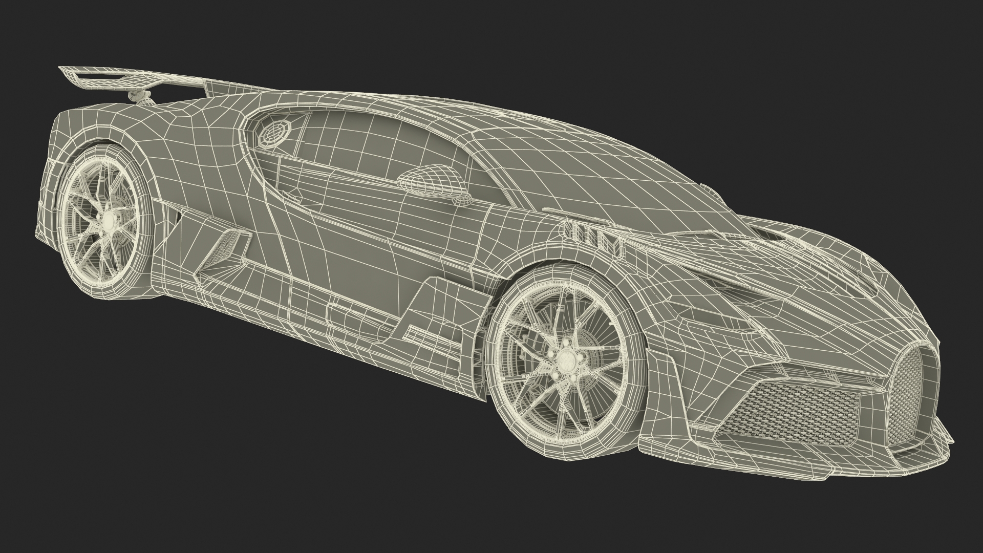 Exotic Performance Coupe Grey 3D model