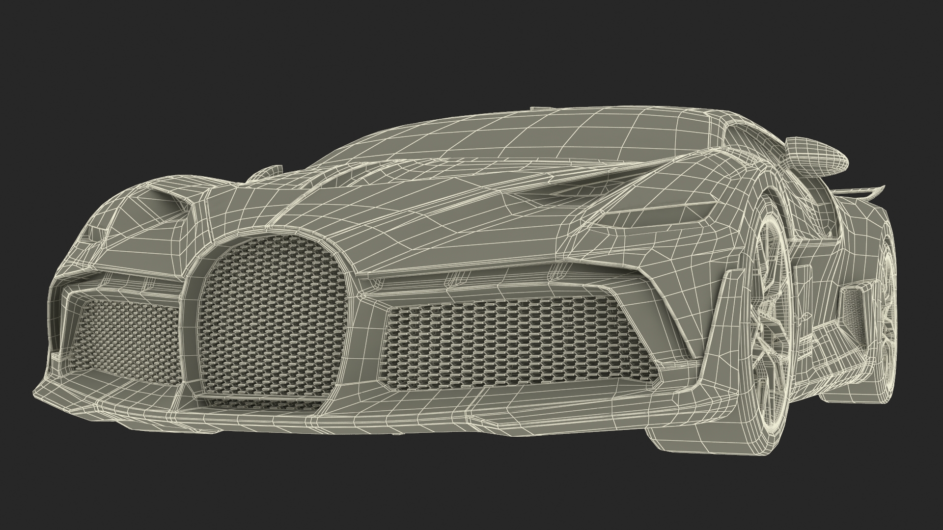 Exotic Performance Coupe Grey 3D model