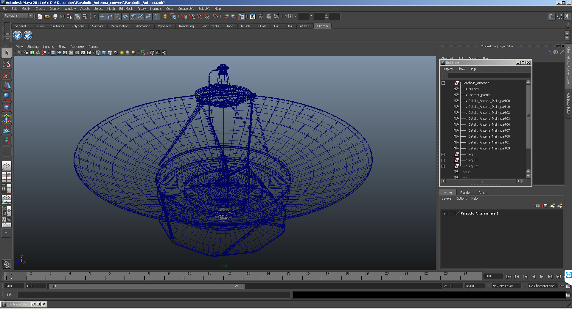 Parabolic Antenna 3D