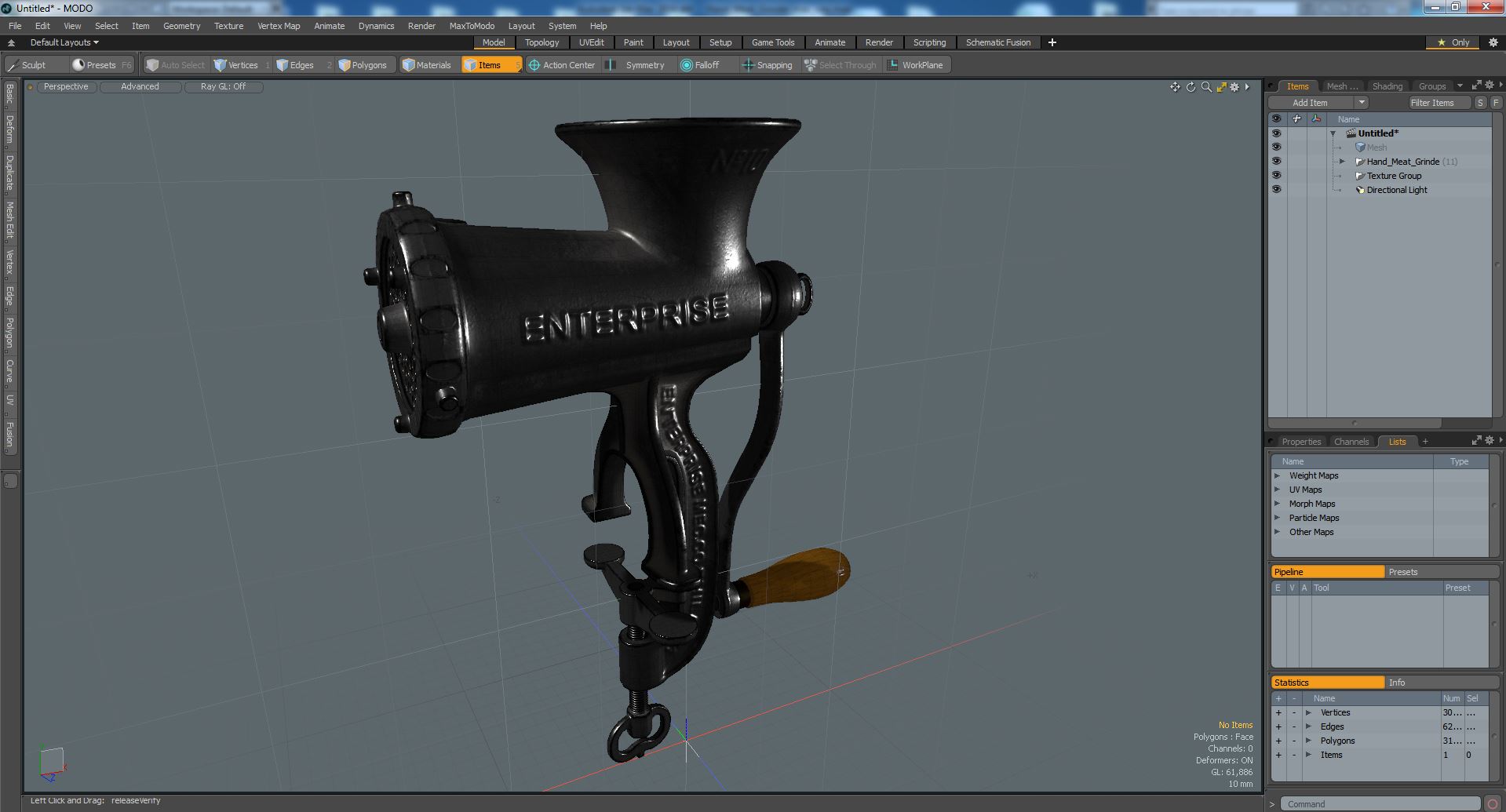 Hand Meat Grinder 3D