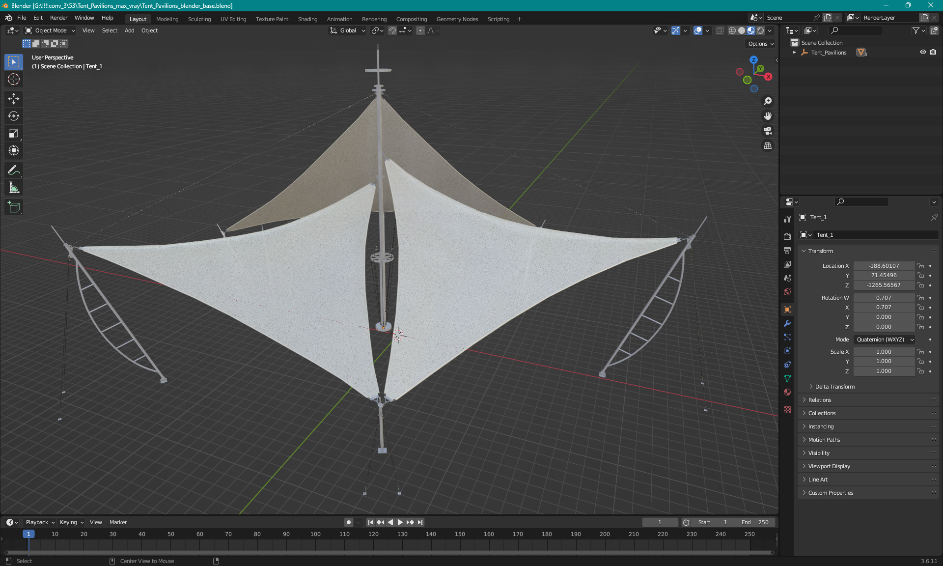Tent Pavilions 3D model