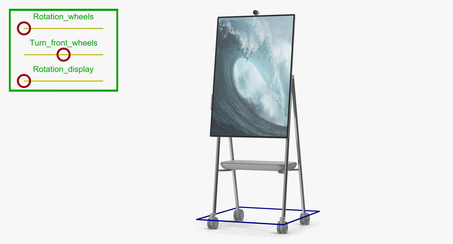 Smart Board Surface Hub 2 Rigged 3D