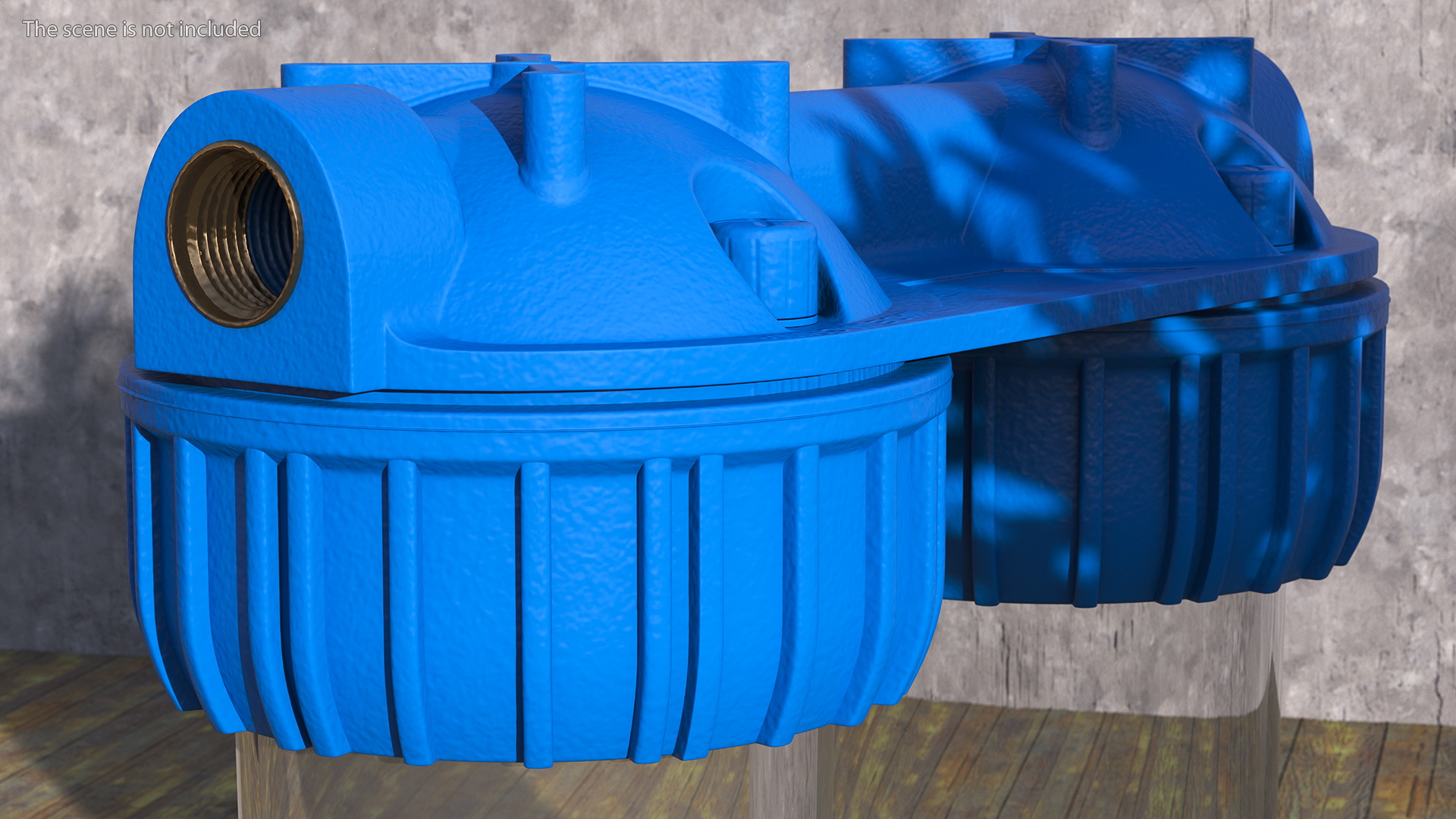 3D Dual Stage Water Filter Housing Transparent model