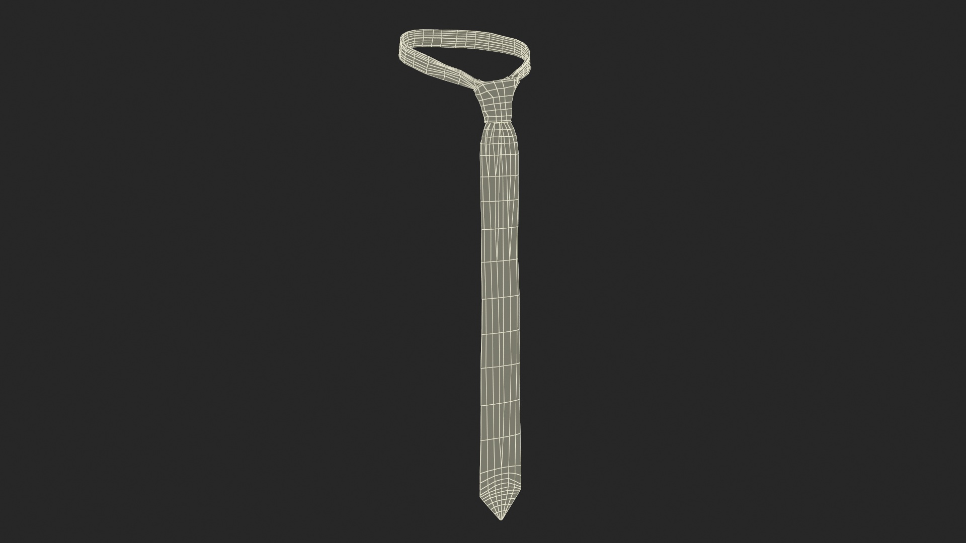 3D Classic Striped Necktie model
