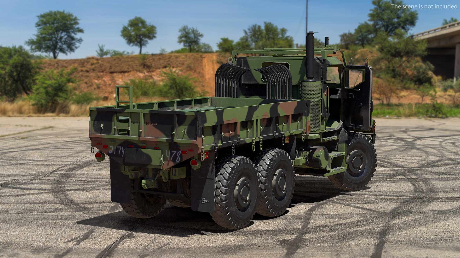 3D model OshKosh MTVR MK23 Dusty Rigged