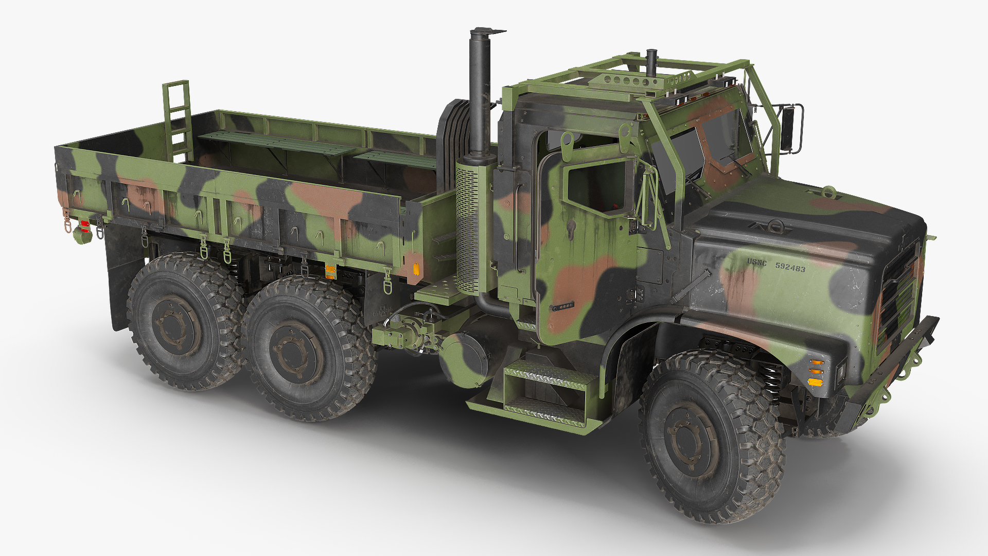 3D model OshKosh MTVR MK23 Dusty Rigged