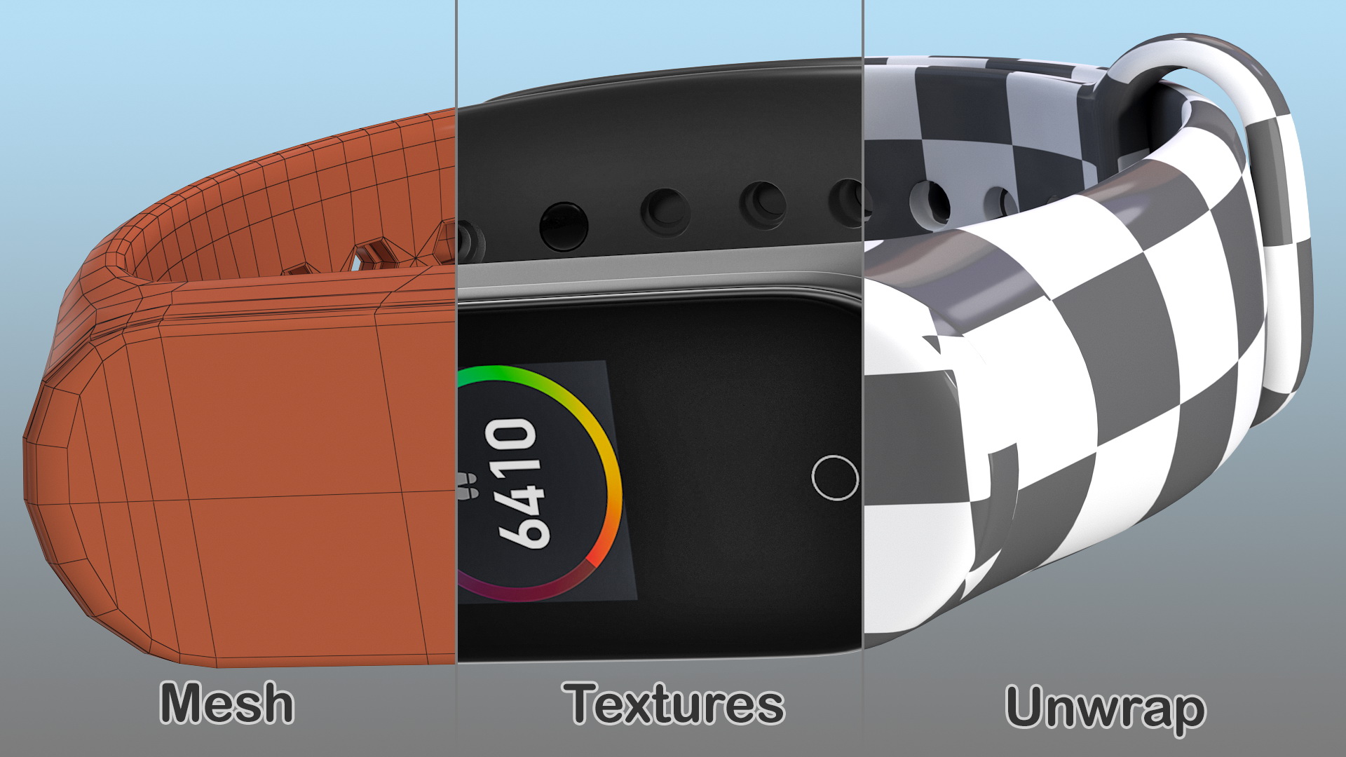 3D Xiaomi Mi Smart Band 4 Fitness Tracker model