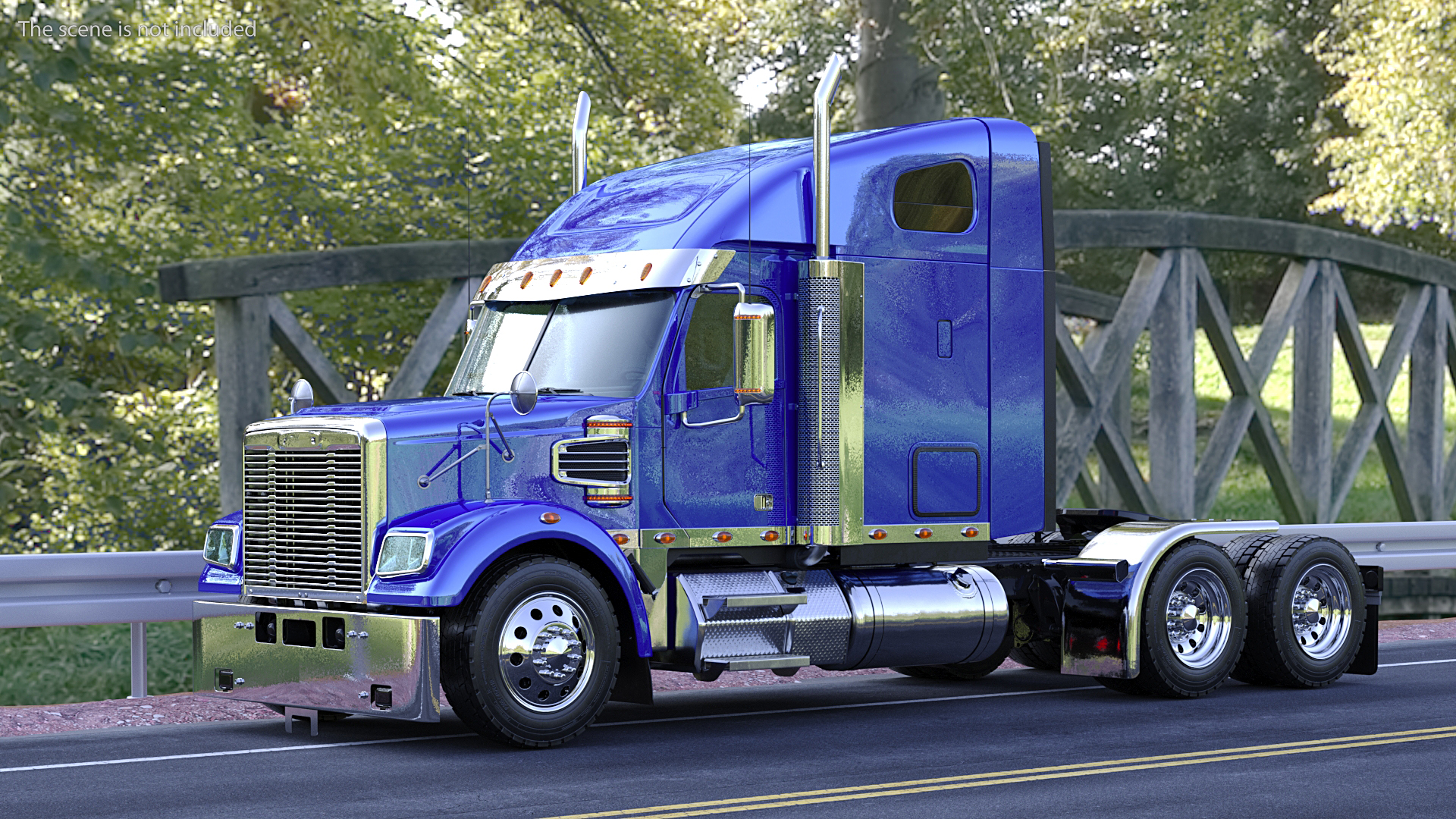 3D Heavy Duty Long Hood Truck