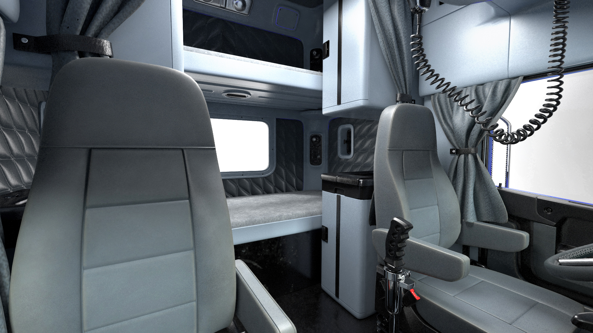 3D Heavy Duty Long Hood Truck